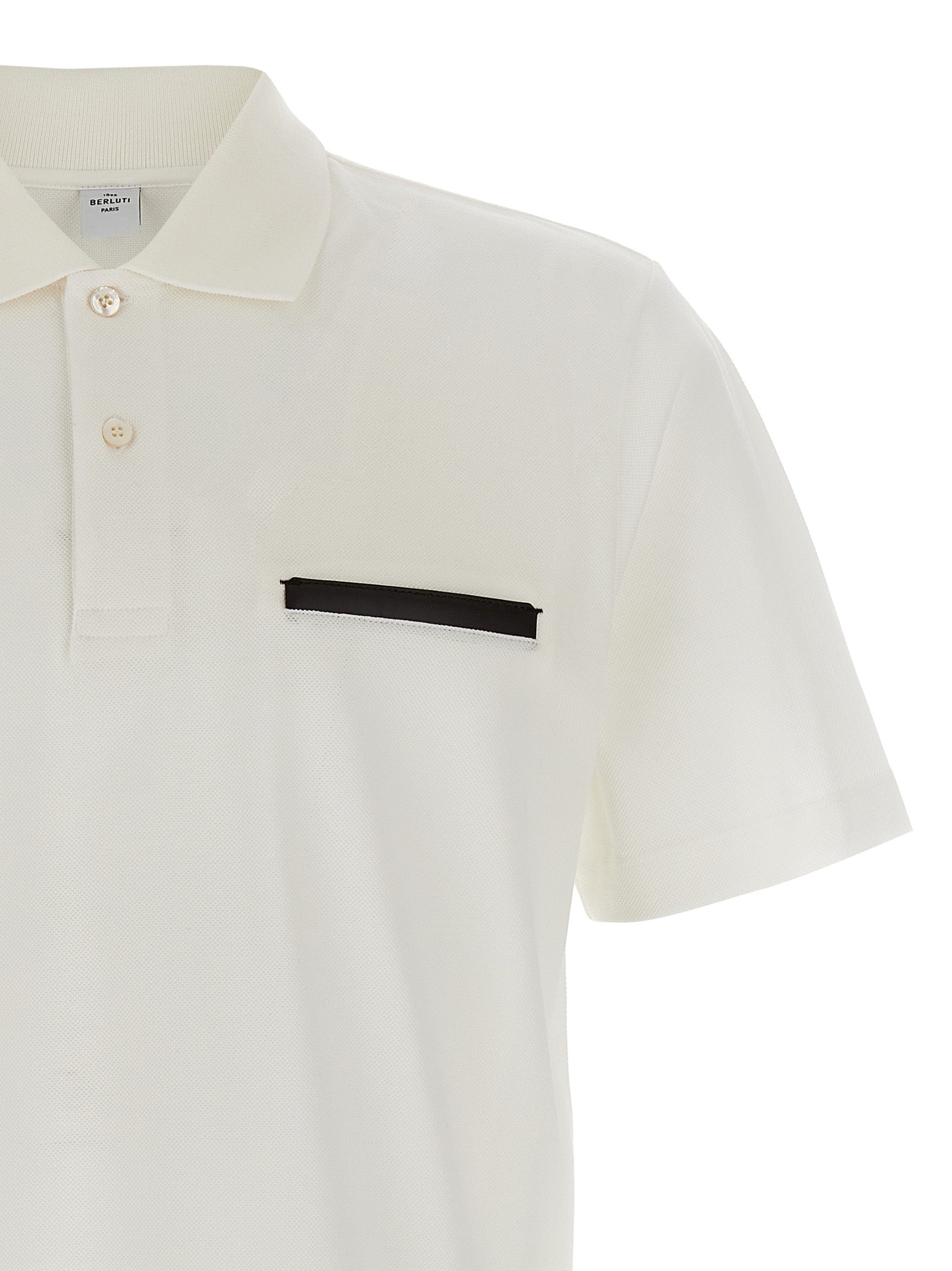 Berluti White Cotton Polo Shirt