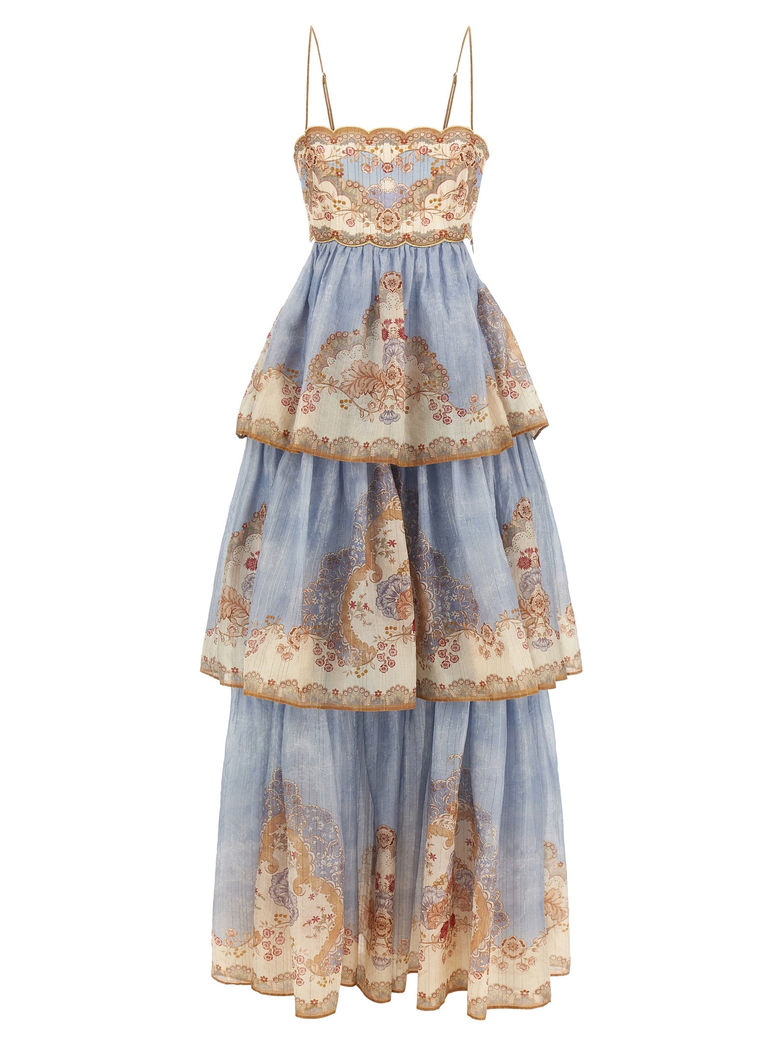 Zimmermann Blue Cotton Long Dress