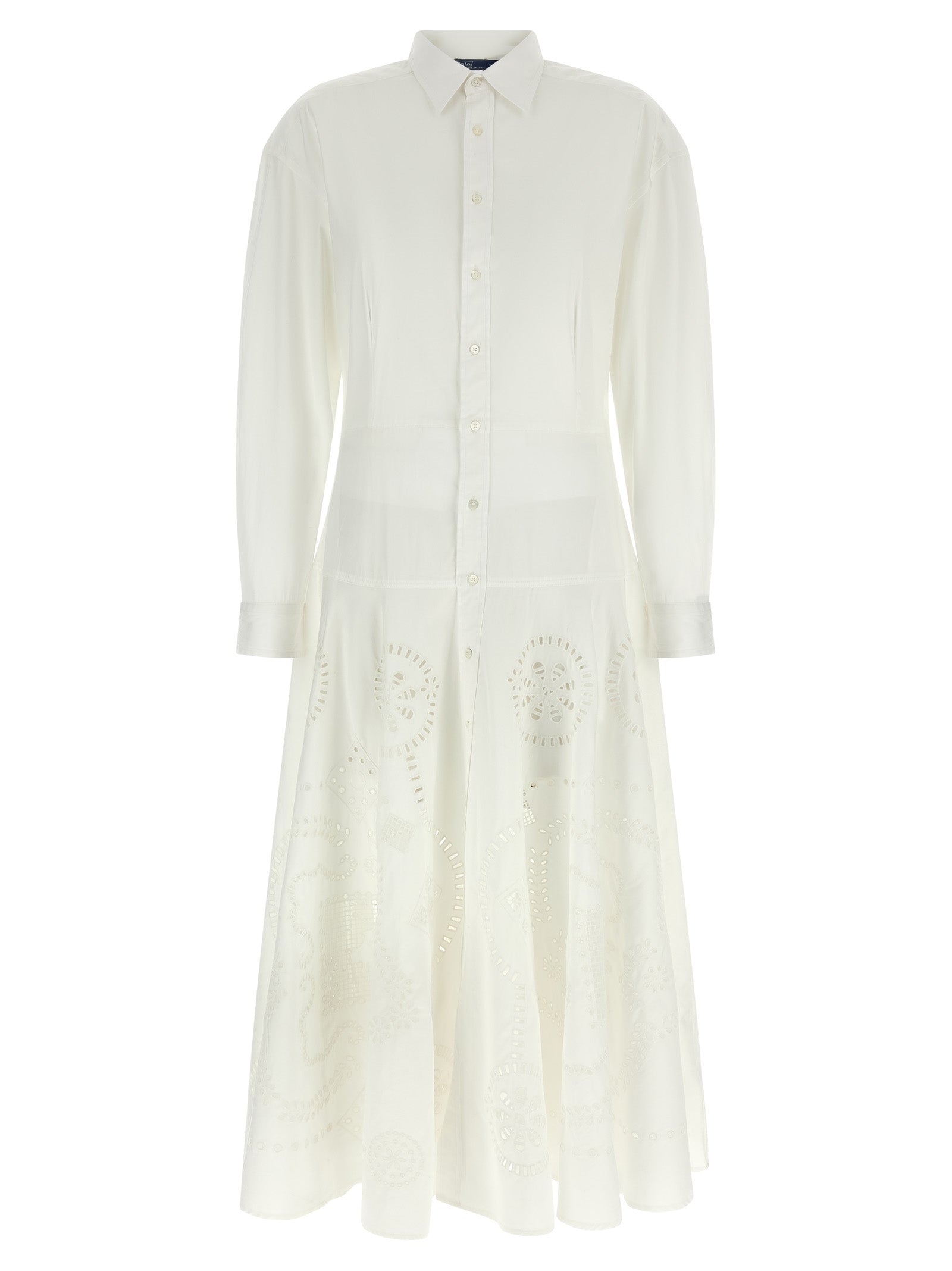 Polo Ralph Lauren White Cotton Midi Dress