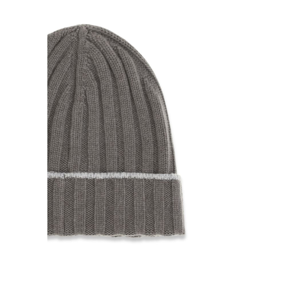 Brunello Cucinelli Bicolor Cashmere Beanie - Luxurious Winter Elegance
