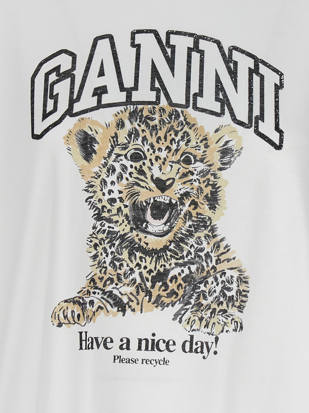 Ganni White Cotton T-Shirt - Embrace Sustainable Luxury Fashion