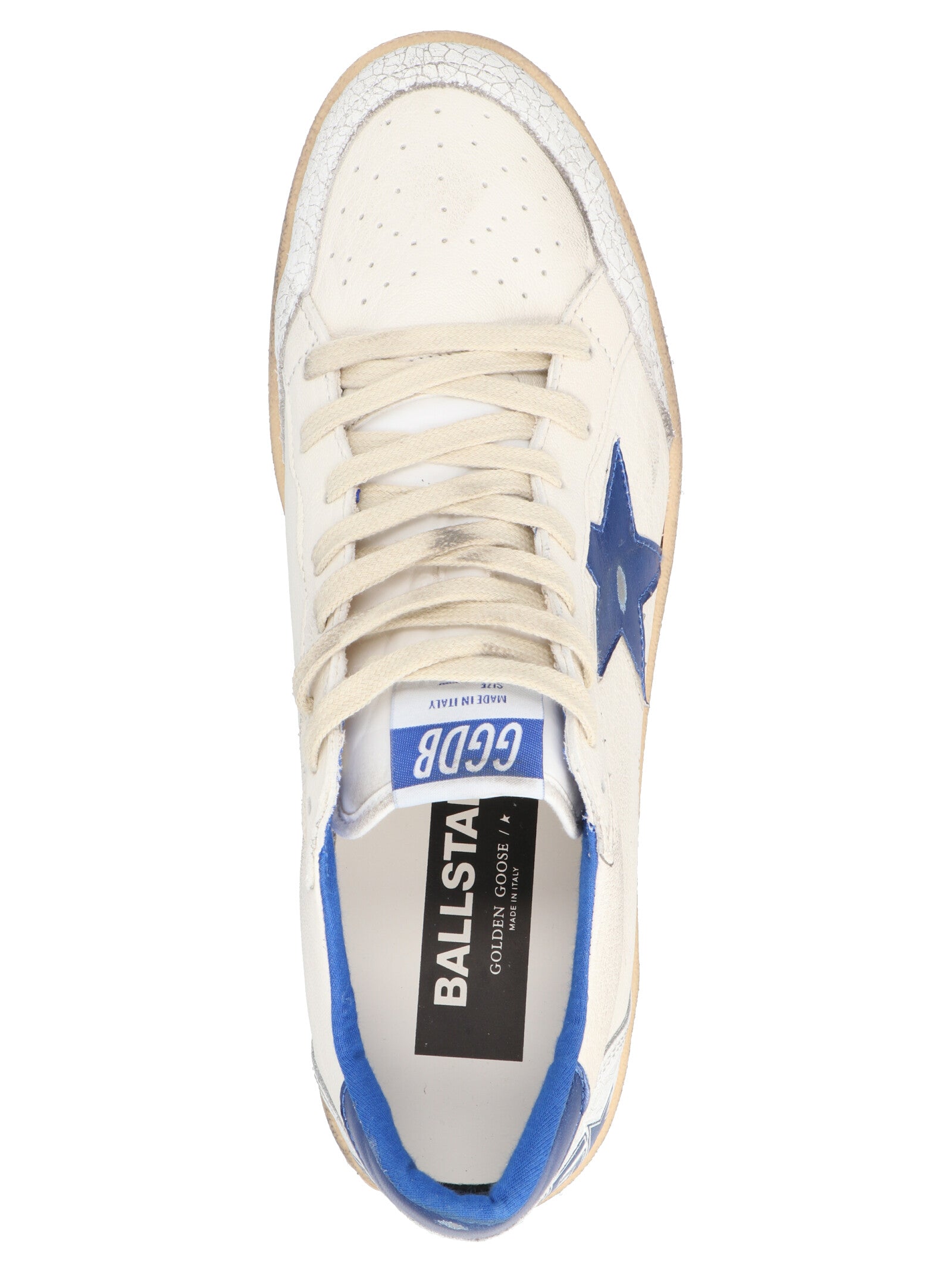 Golden Goose Blue Leather Low Top Sneakers