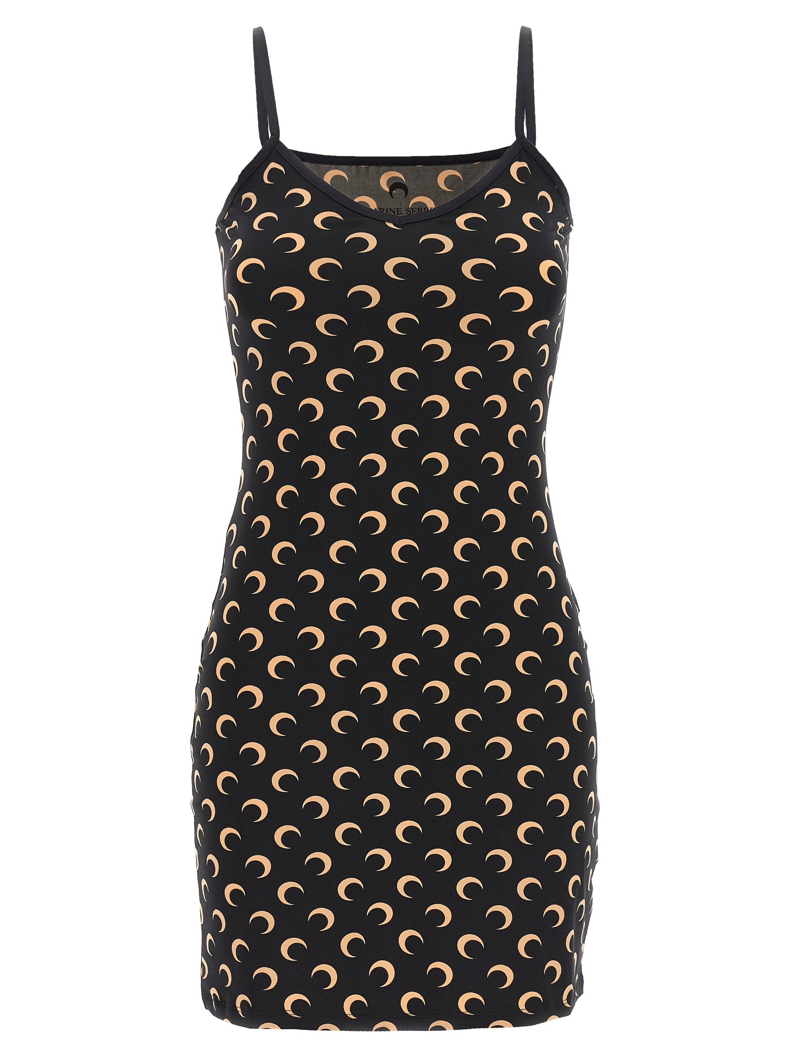 Marine Serre Black Polyamide Short Dress