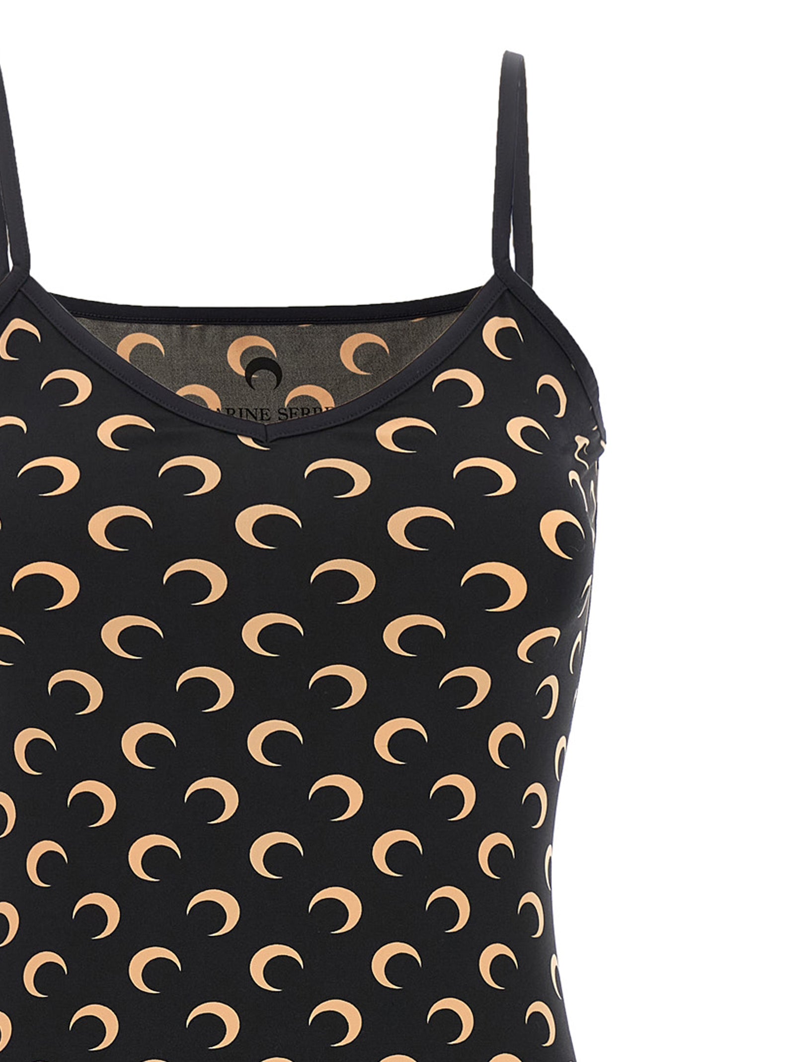 Marine Serre Black Polyamide Short Dress