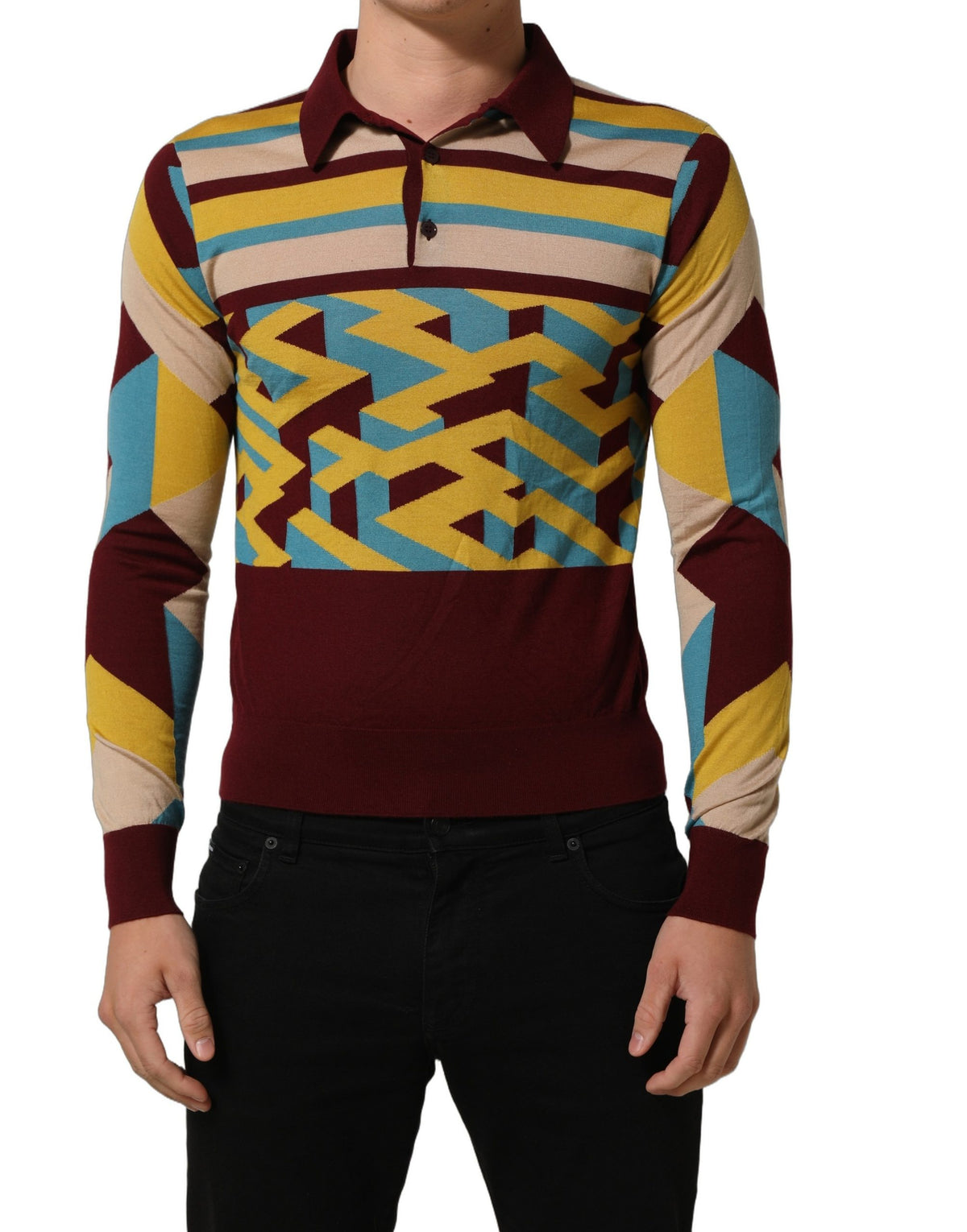 Dolce & Gabbana Multicolor Cashmere Pullover Sweater of Luxury