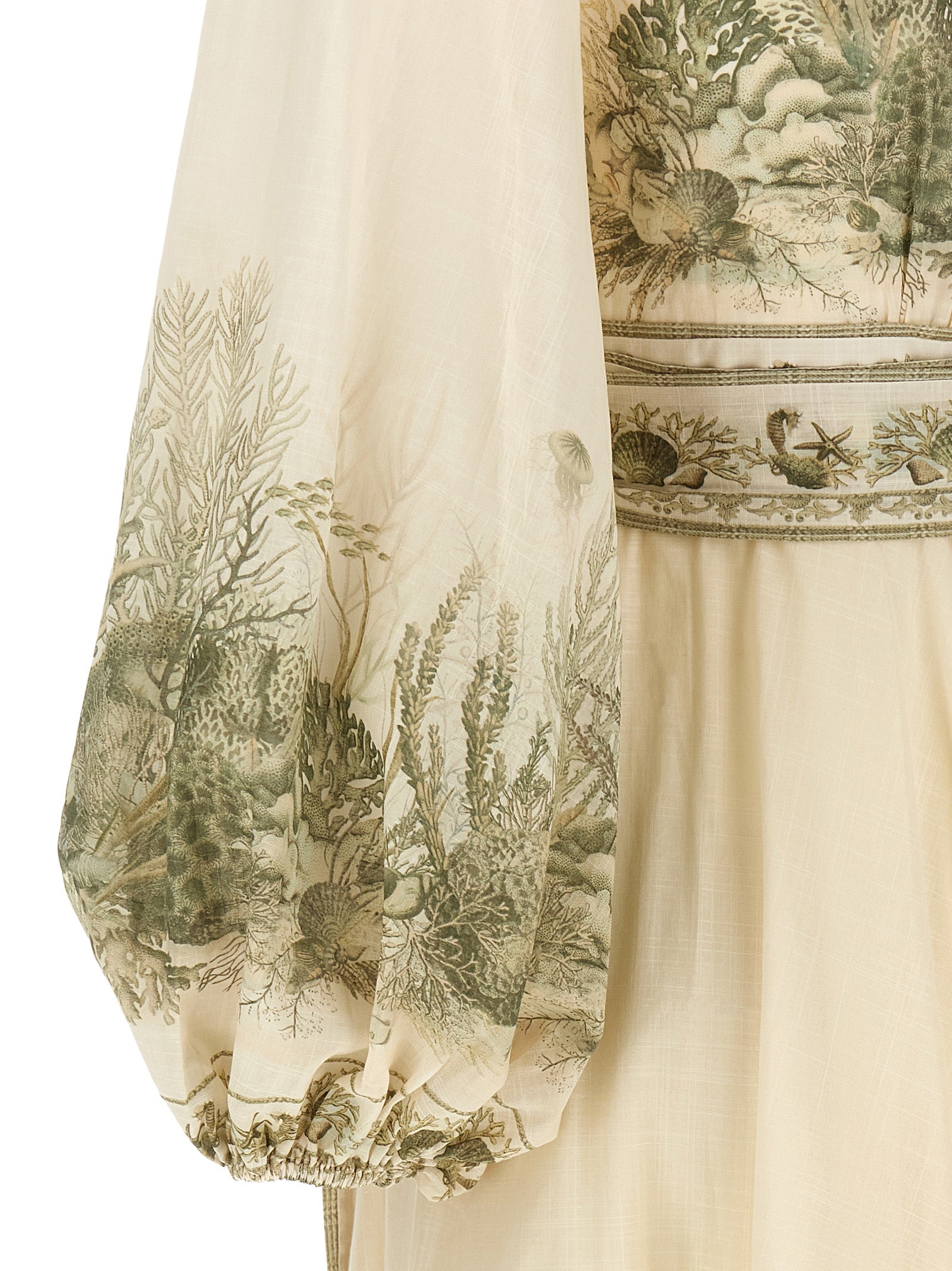 Zimmermann Bicolor Cotton Midi Dress