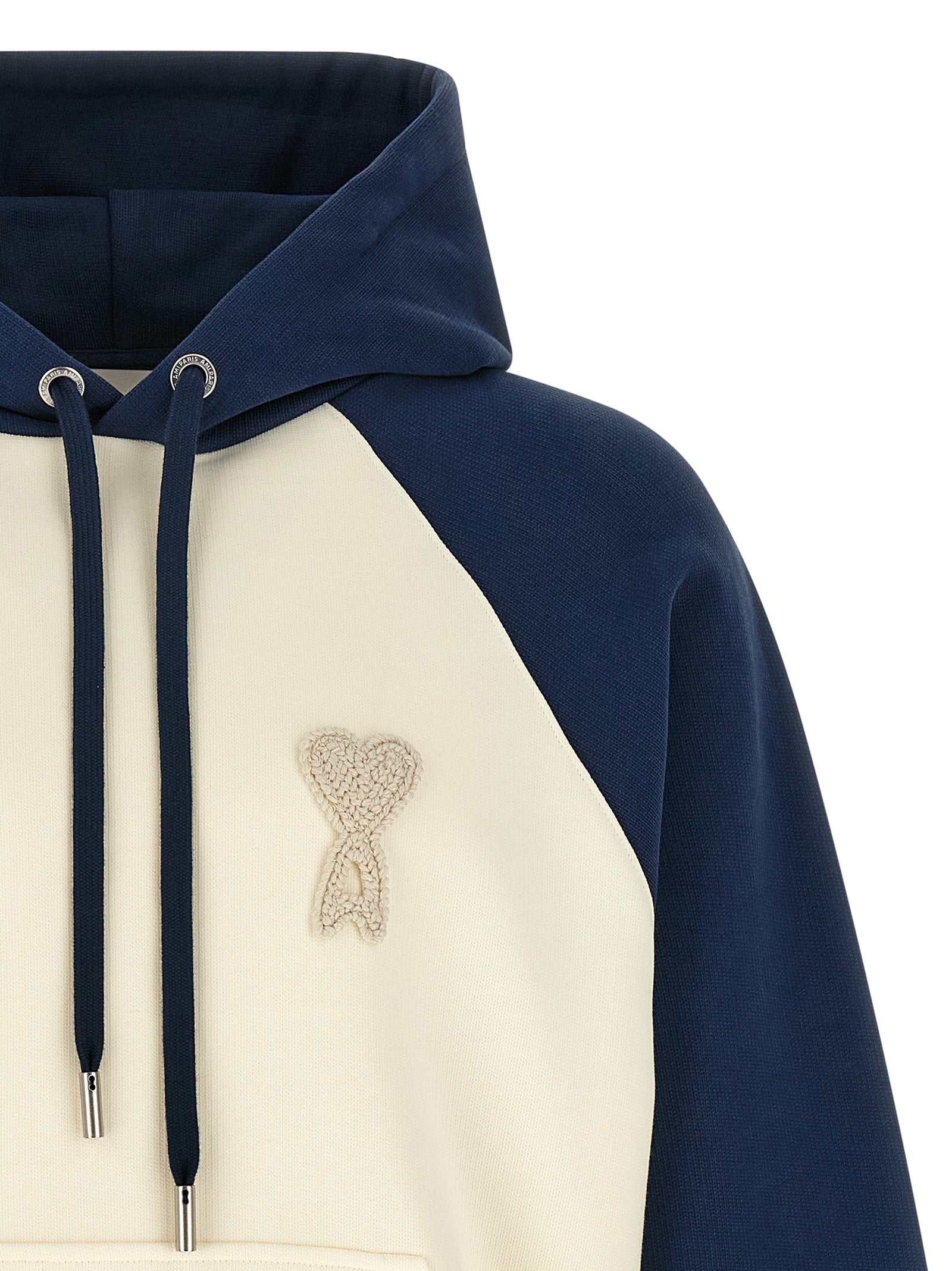 Ami Paris Blue Cotton Sweatshirt
