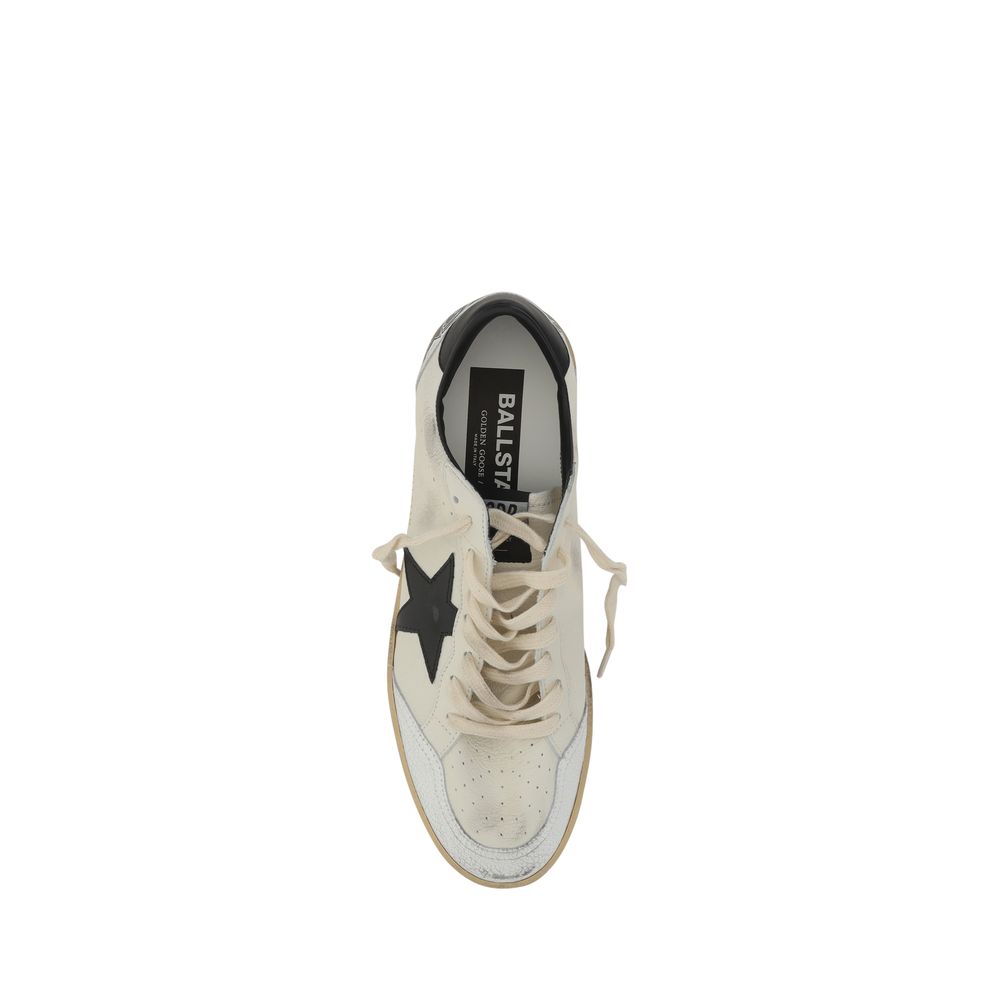 Golden Goose White Calf Leather Bos Taurus Low Top Sneakers