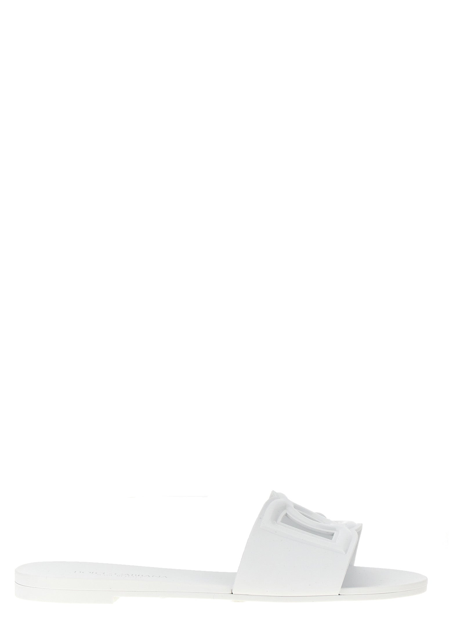 Dolce & Gabbana White Plastic Slides