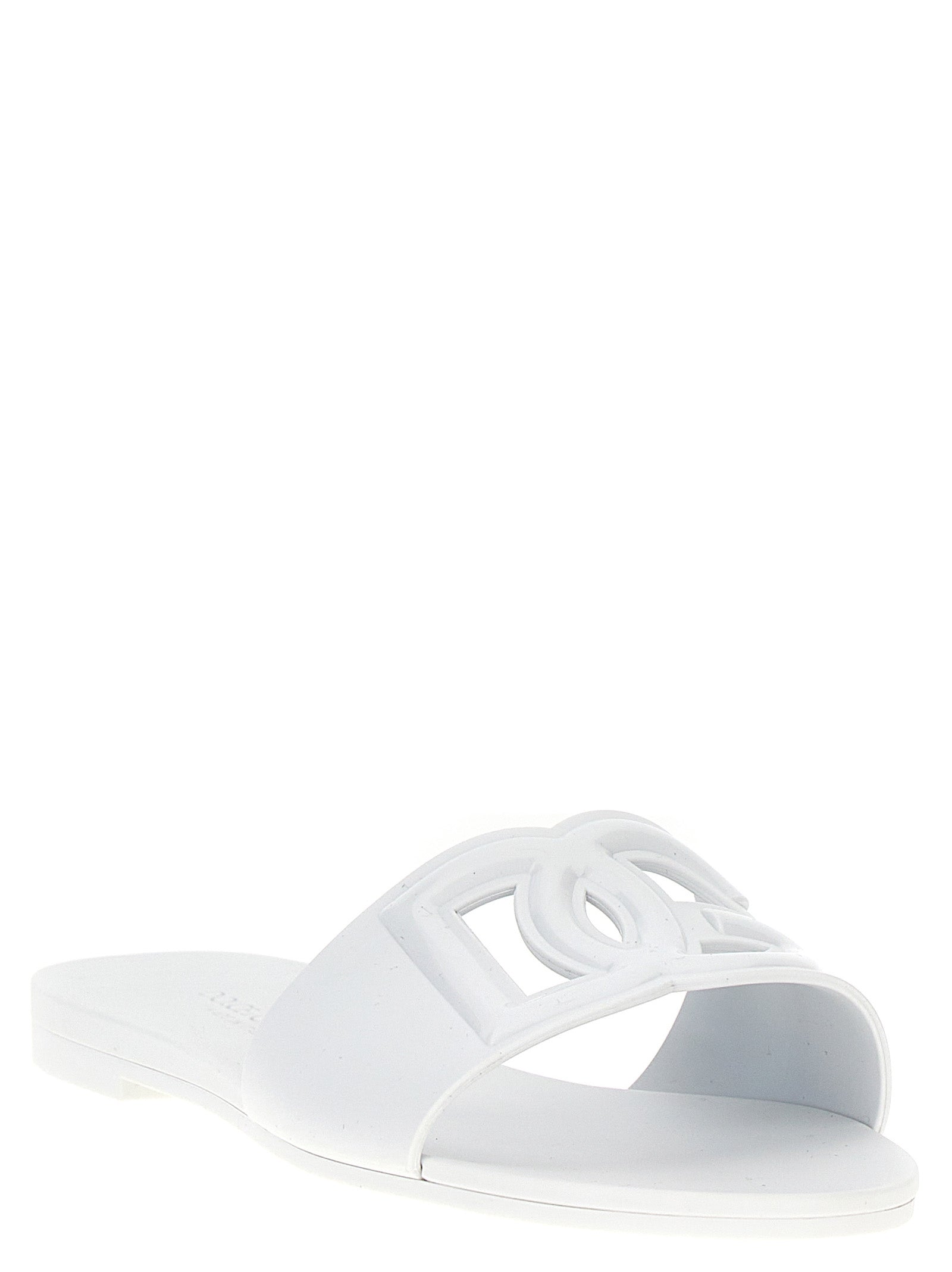 Dolce & Gabbana White Plastic Slides