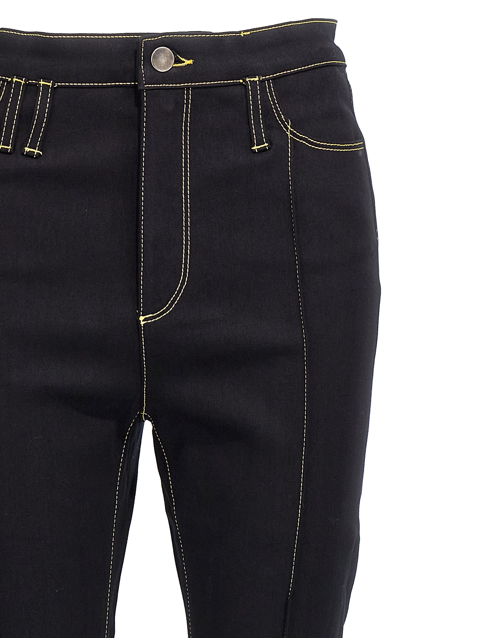 Nensi Dojaka Black Cotton Slim Fit Jeans