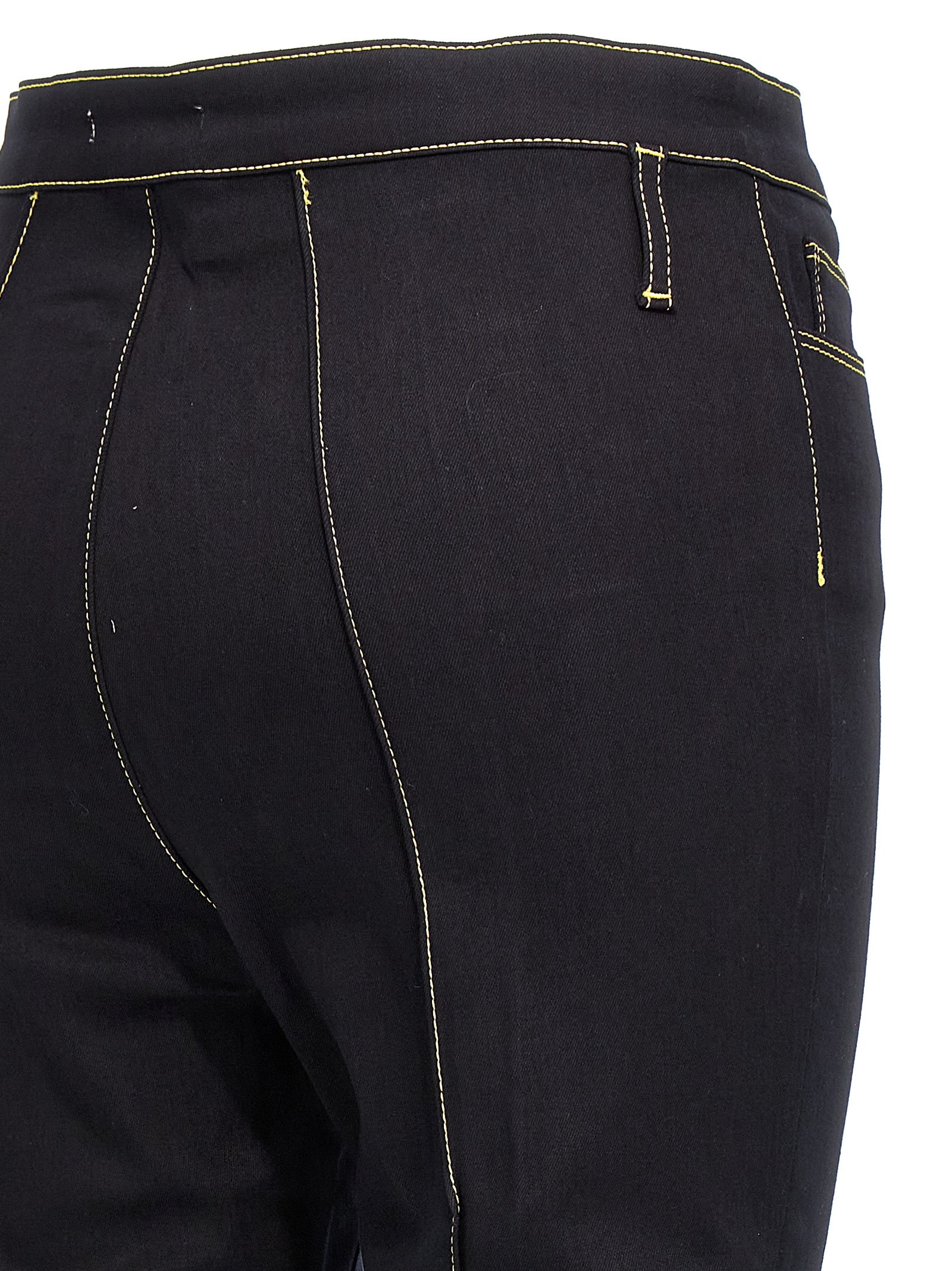 Nensi Dojaka Black Cotton Slim Fit Jeans