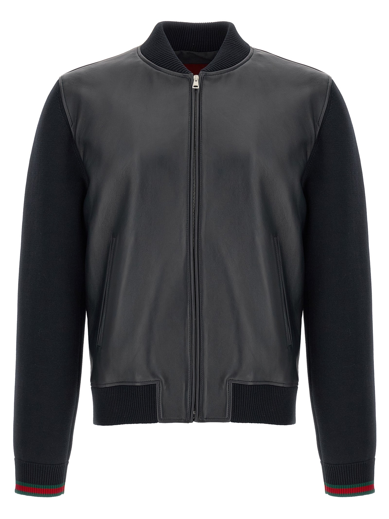 Gucci Blue Lamb Leather Leather Jacket