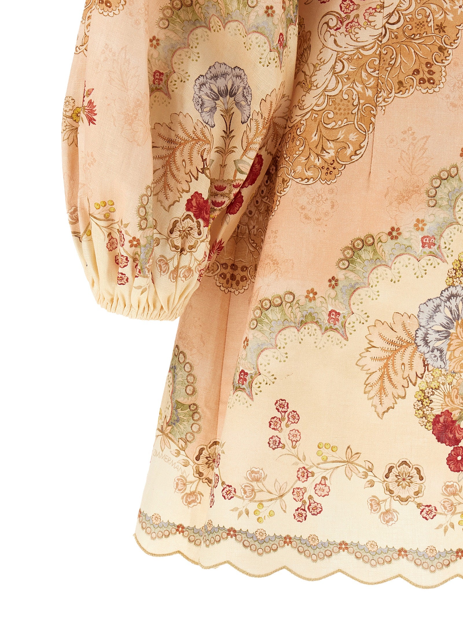 Zimmermann Multicolor Linen Short Dress