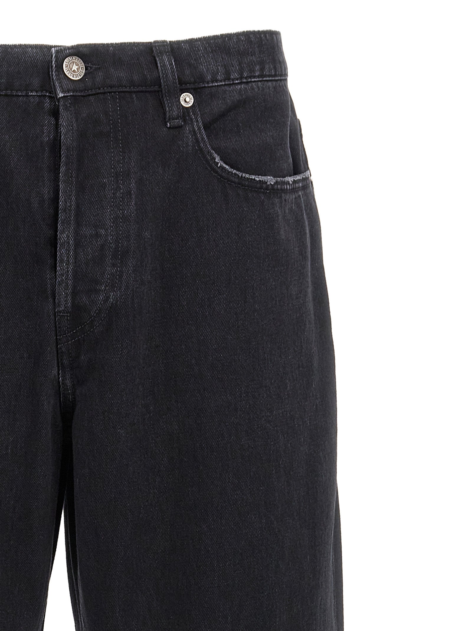 Golden Goose Black Cotton Straight-Leg Jeans