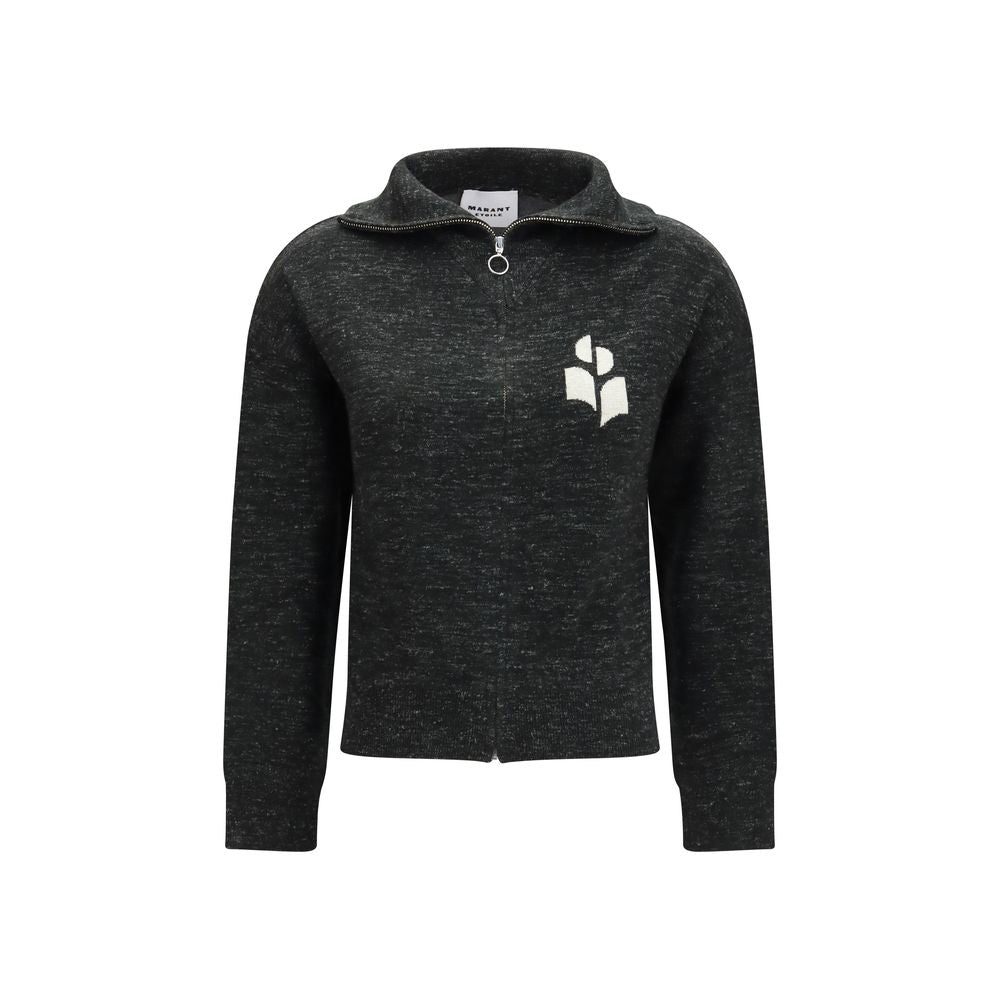 Indulge in the Coxy high-neck Sweatshirt by Isabel Marant Étoile, where luxurious mélange fabric meets modern design, embodying sophistication and effortless style.