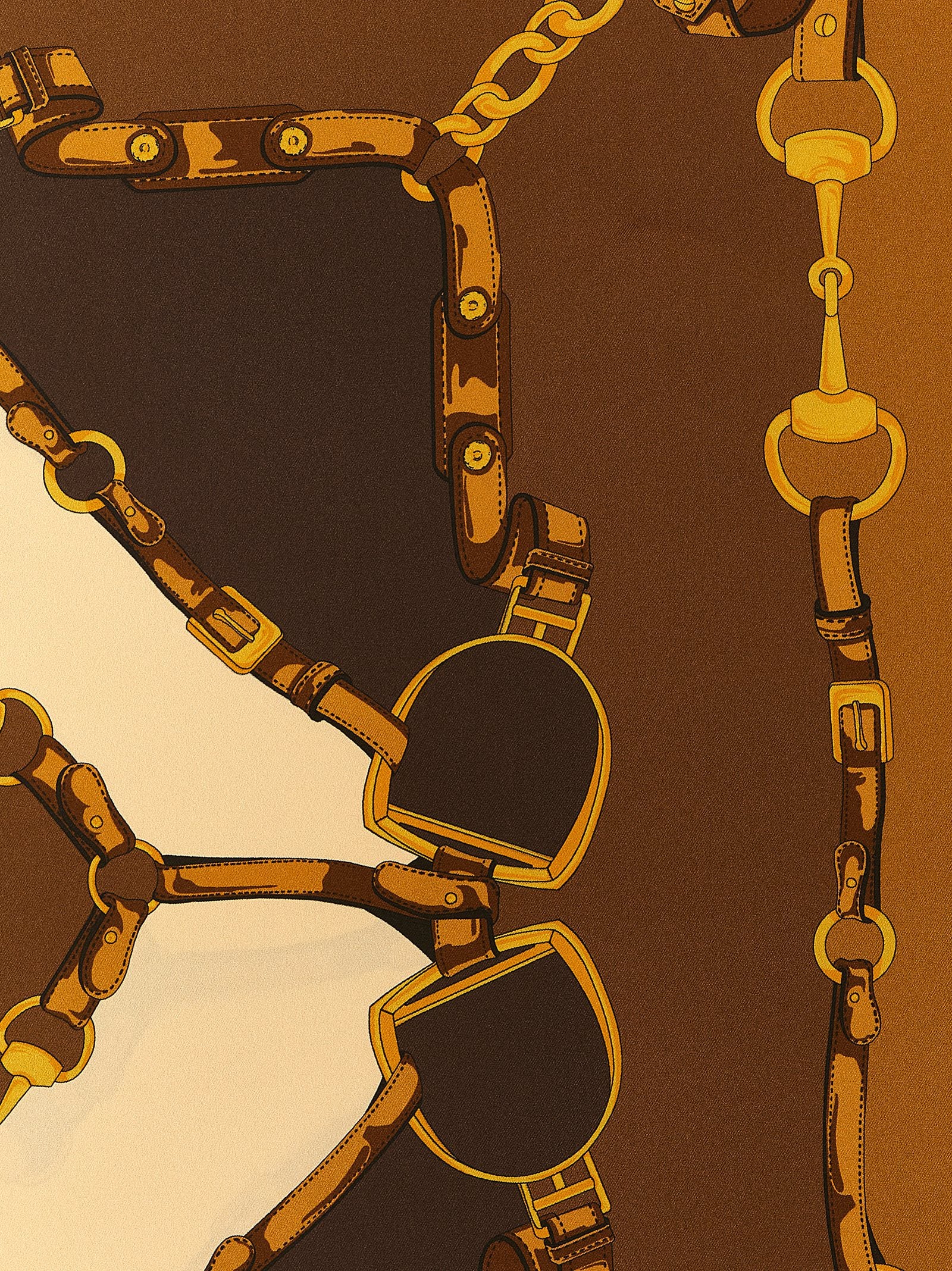 Gucci Brown Silk Foulard