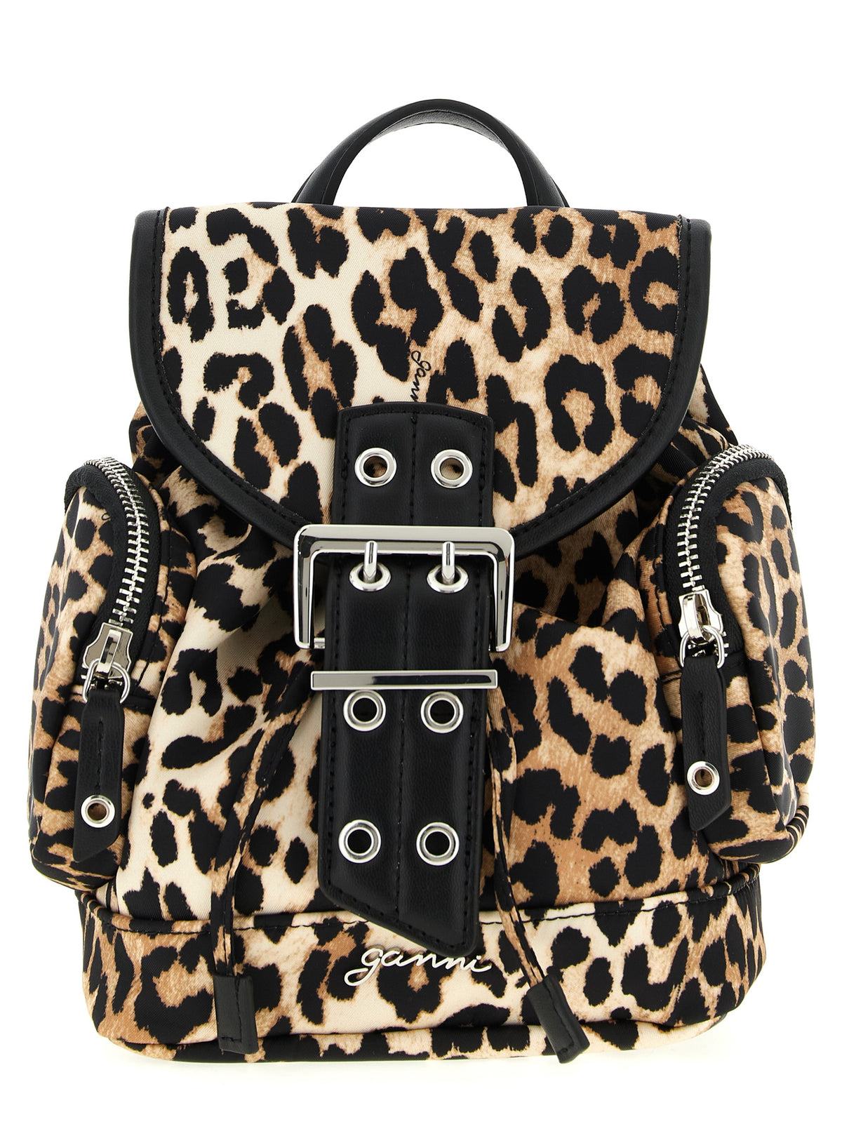 Ganni Brown Recycled Polyamide Backpack - Luxurious Eco-Chic Style