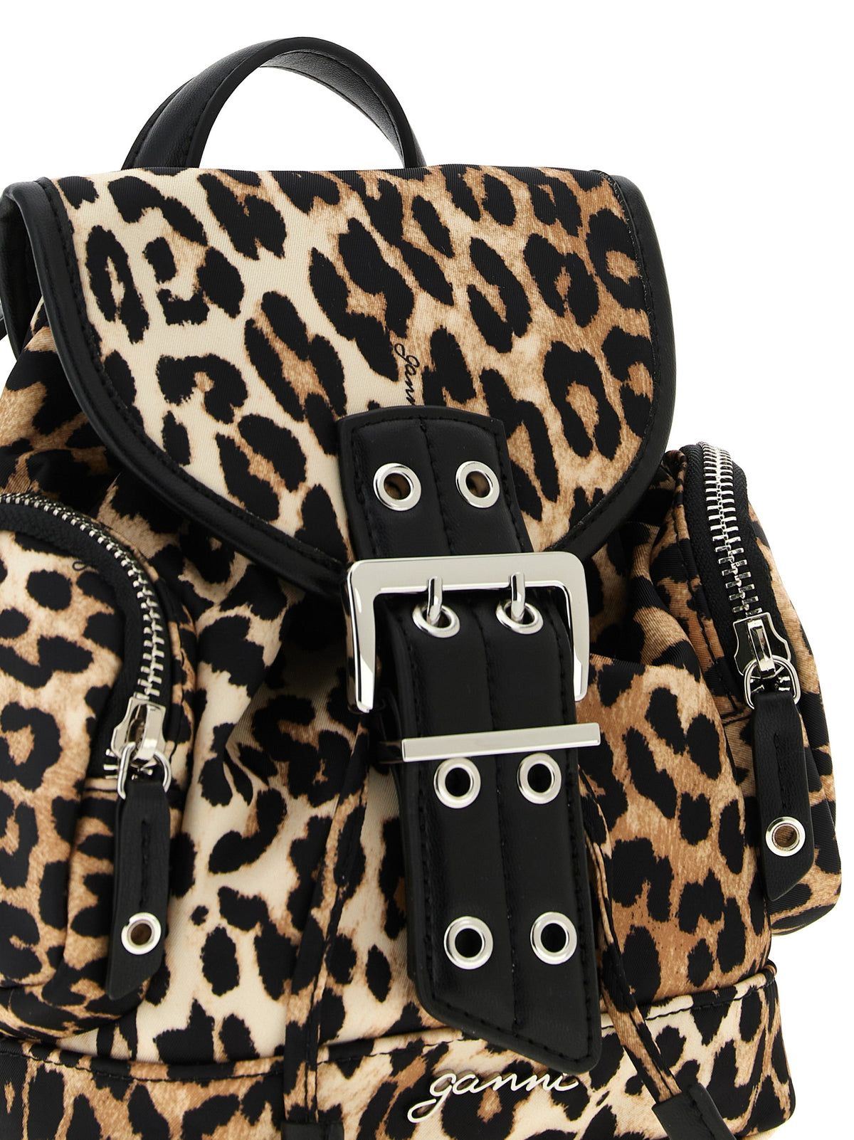 Ganni Brown Recycled Polyamide Backpack - Sustainable Luxury Style