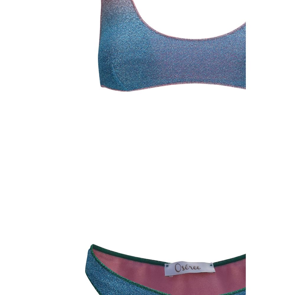 Oséree Blue Polyamide Bikini - Luxe Metallic Elegance
