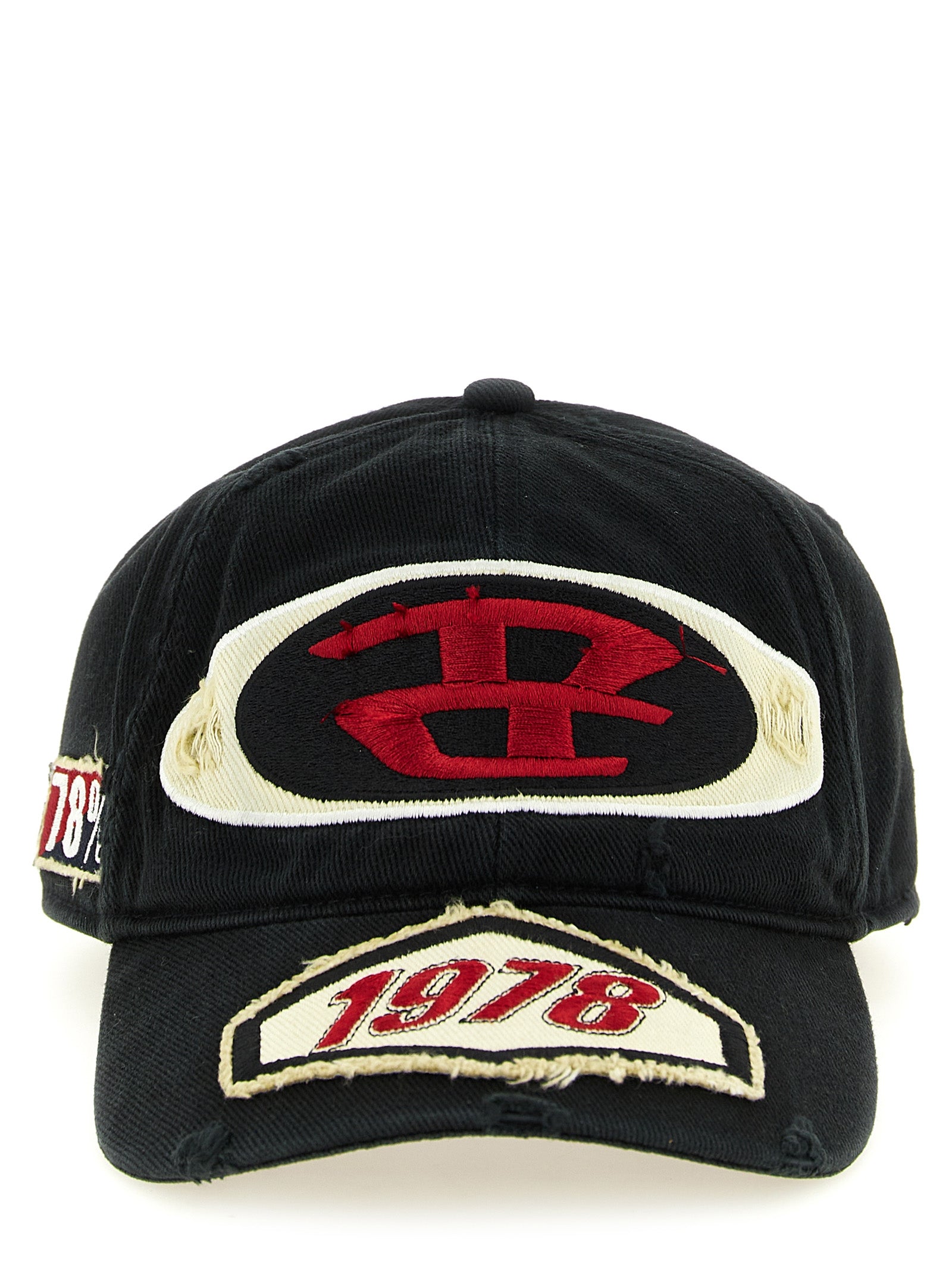 Diesel Black Cotton Cap (Baseball Hat)