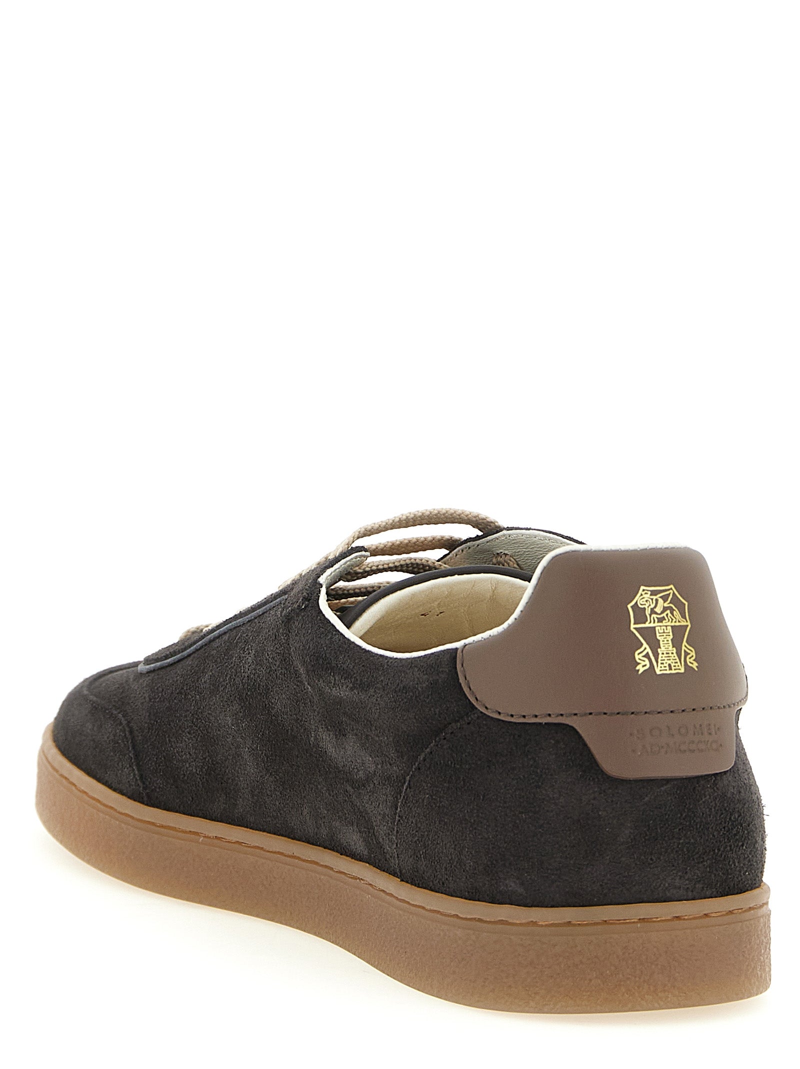 Indulge in the exquisite Brunello Cucinelli Gray Calfskin Low Top Sneakers, where fine Italian craftsmanship meets luxurious comfort, perfect for the discerning connoisseur.