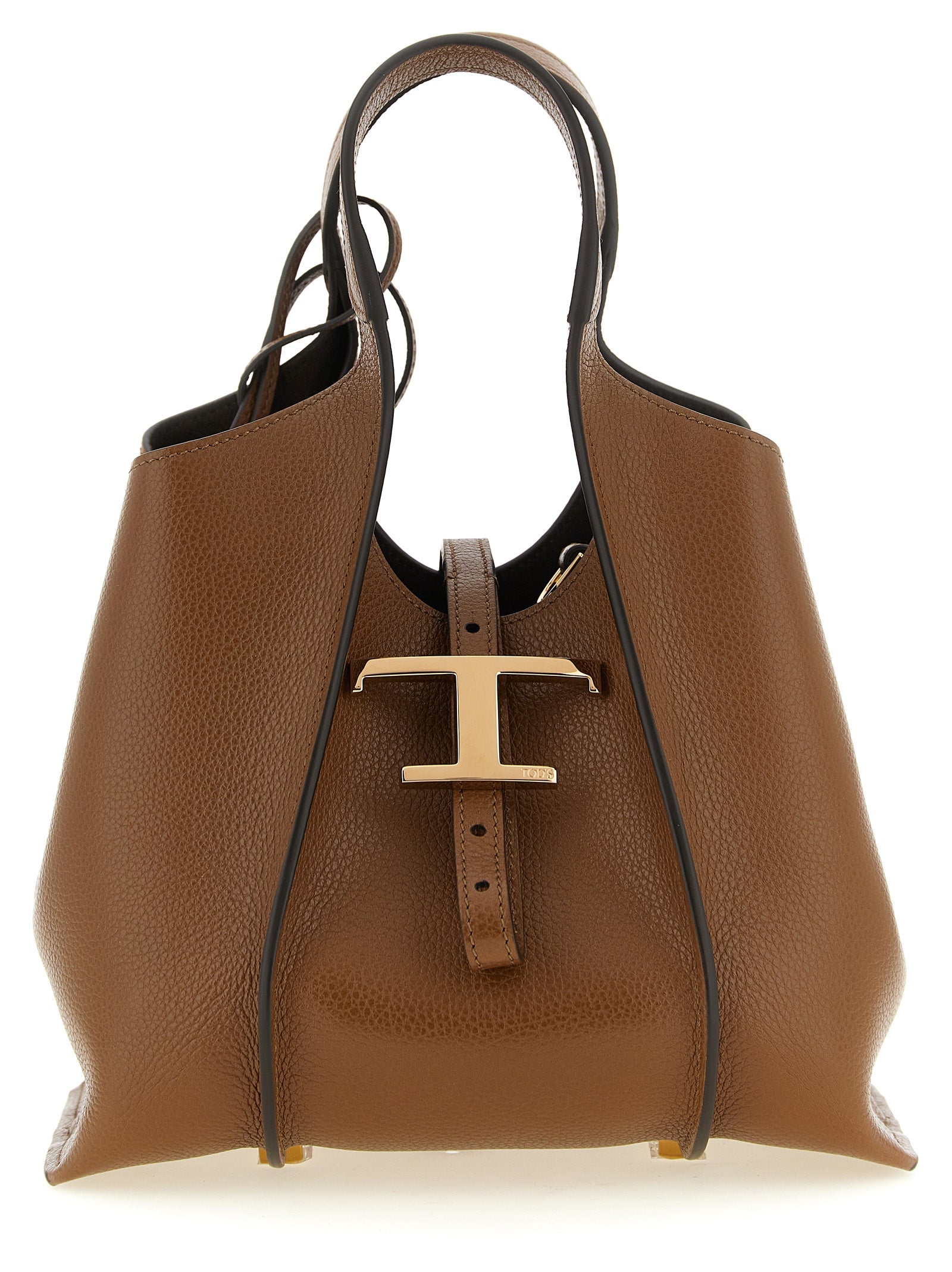 Experience the epitome of luxury with the Tod's Brown Calfskin Handbag, a masterpiece of Italian craftsmanship designed for timeless elegance and versatile sophistication.