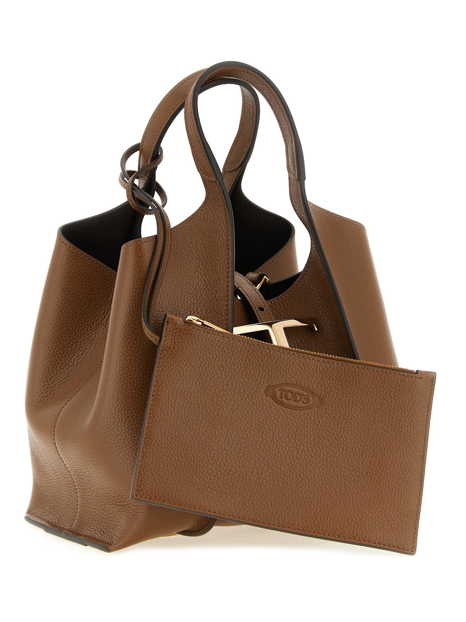 Elevate your style with the Tod's Brown Calfskin Handbag, a masterpiece of Italian craftsmanship, blending luxury and versatility for timeless elegance.