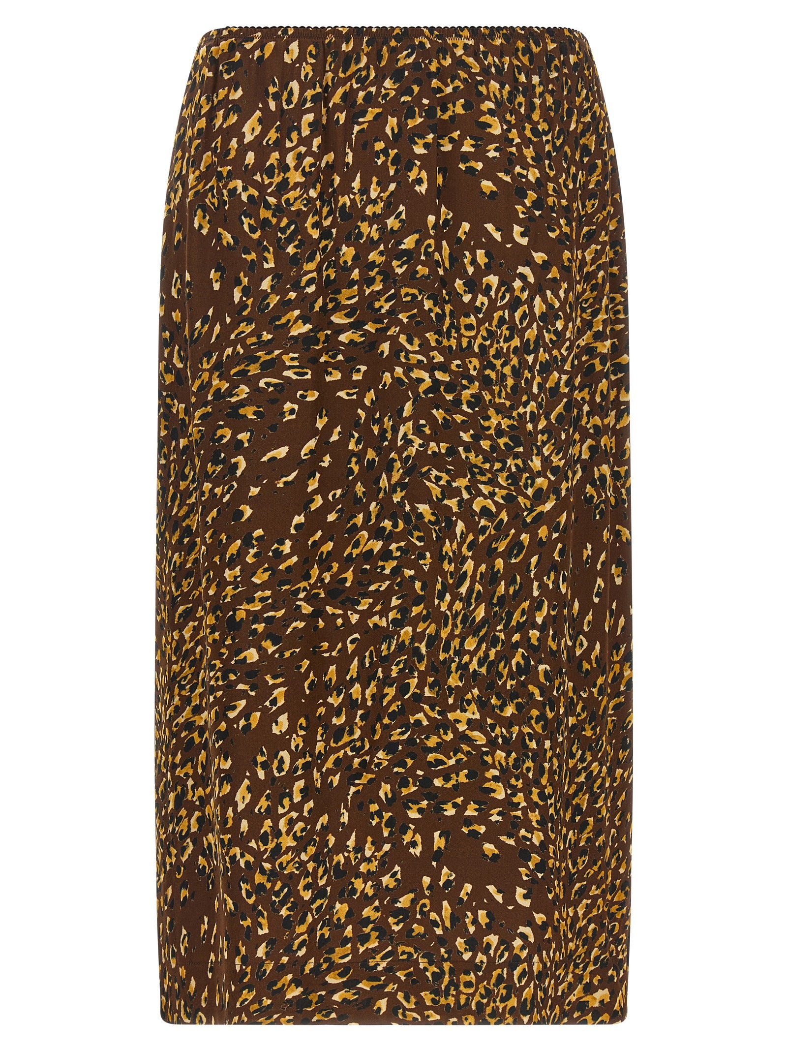Elevate your style with the Twinset Brown Viscose Midi Skirt, a luxurious blend of fluid elegance and bold design, perfect for the discerning fashion connoisseur.
