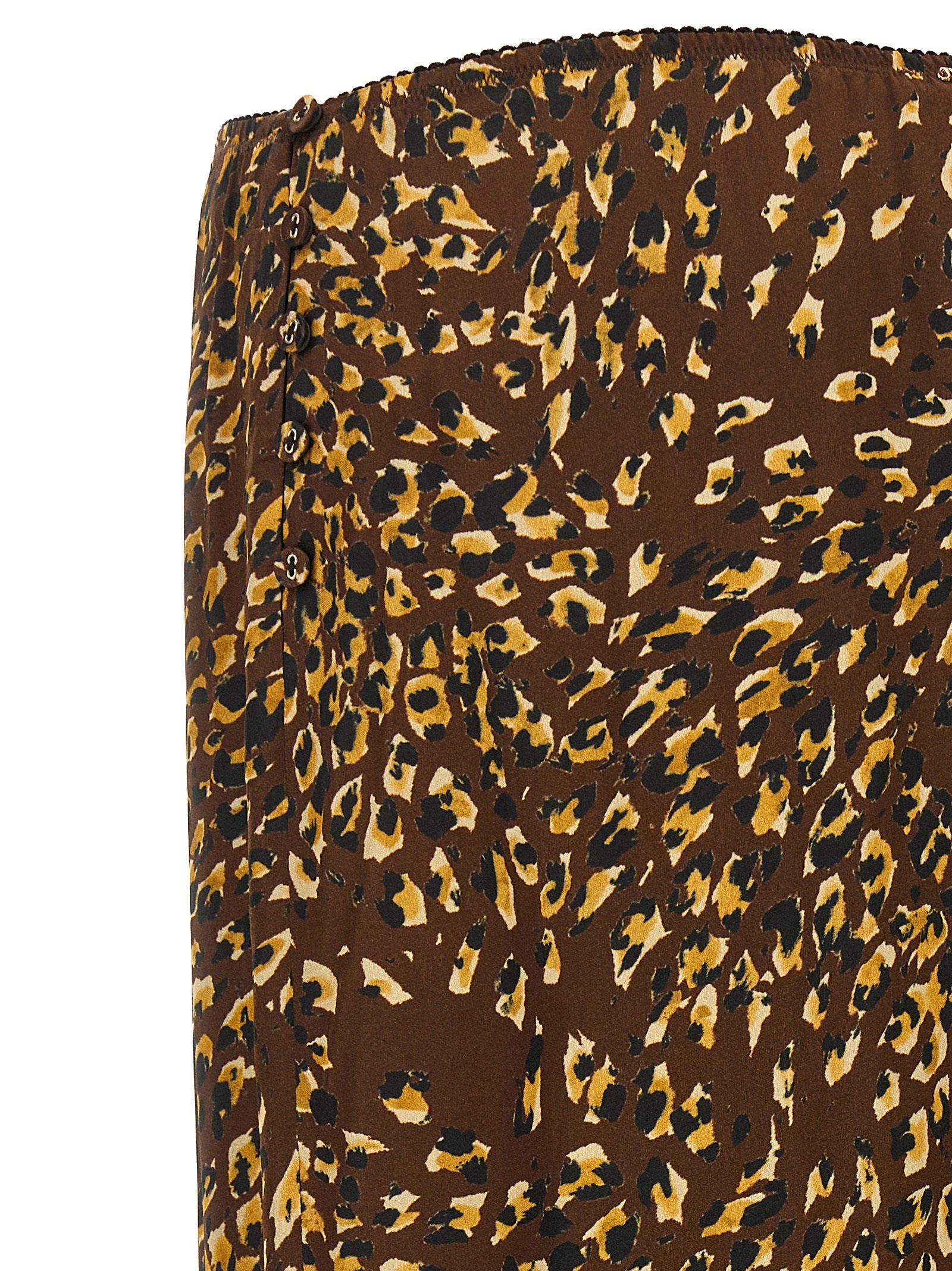 Indulge in the TWINSET Brown Viscose Midi Skirt, a luxurious blend of silky elegance and bold design, perfect for those who appreciate timeless sophistication.