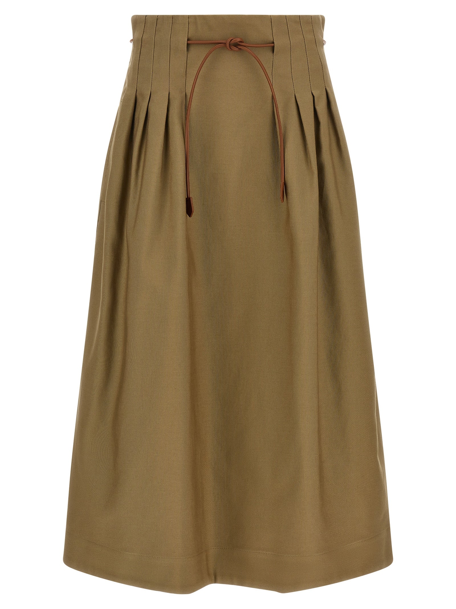 Max Mara Bicolor Cotton Midi Skirt - Timeless Italian Elegance