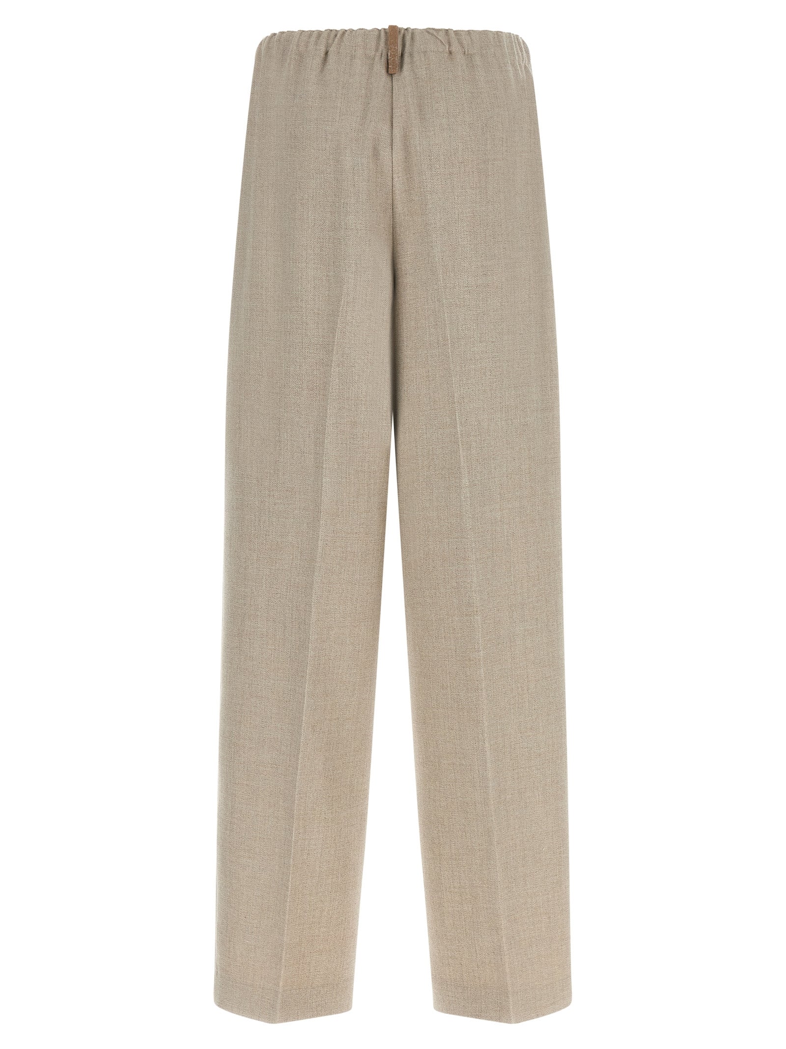 Elevate your wardrobe with Fabiana Filippi's Beige Casual Pants from the Trevi collection, where exquisite craftsmanship meets timeless elegance for the discerning individual.