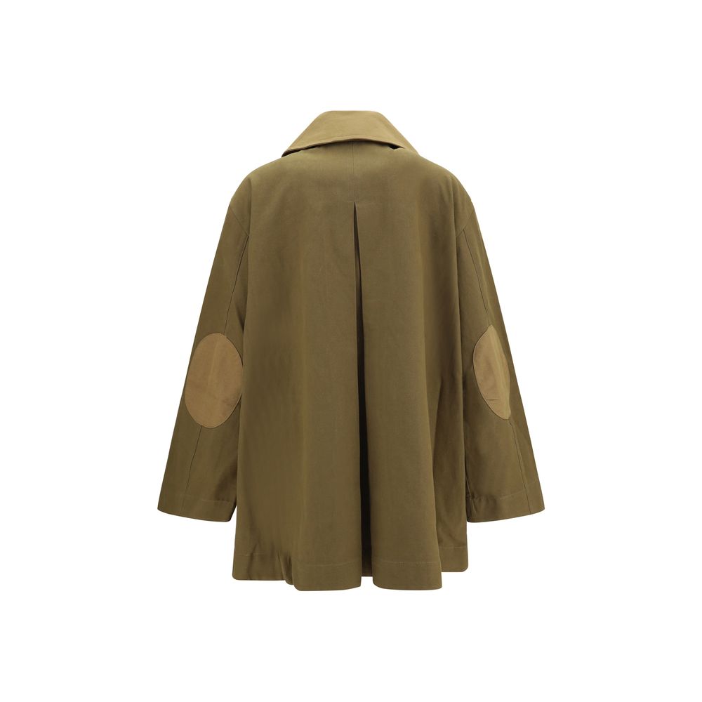 Ganni Bicolor Cotton Full-Length Jacket - Effortless Elegance