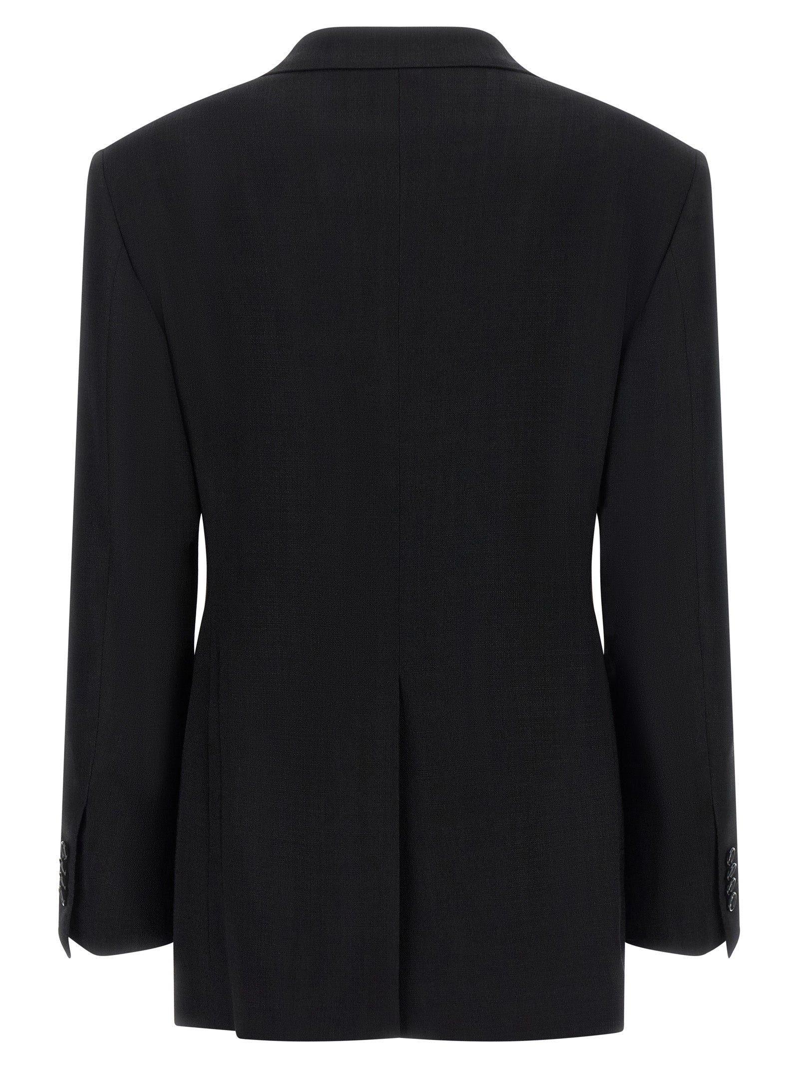 Elevate your wardrobe with the Tagliatore Black Viscose Blazer, a masterpiece of Italian craftsmanship that embodies timeless elegance and sophisticated allure.