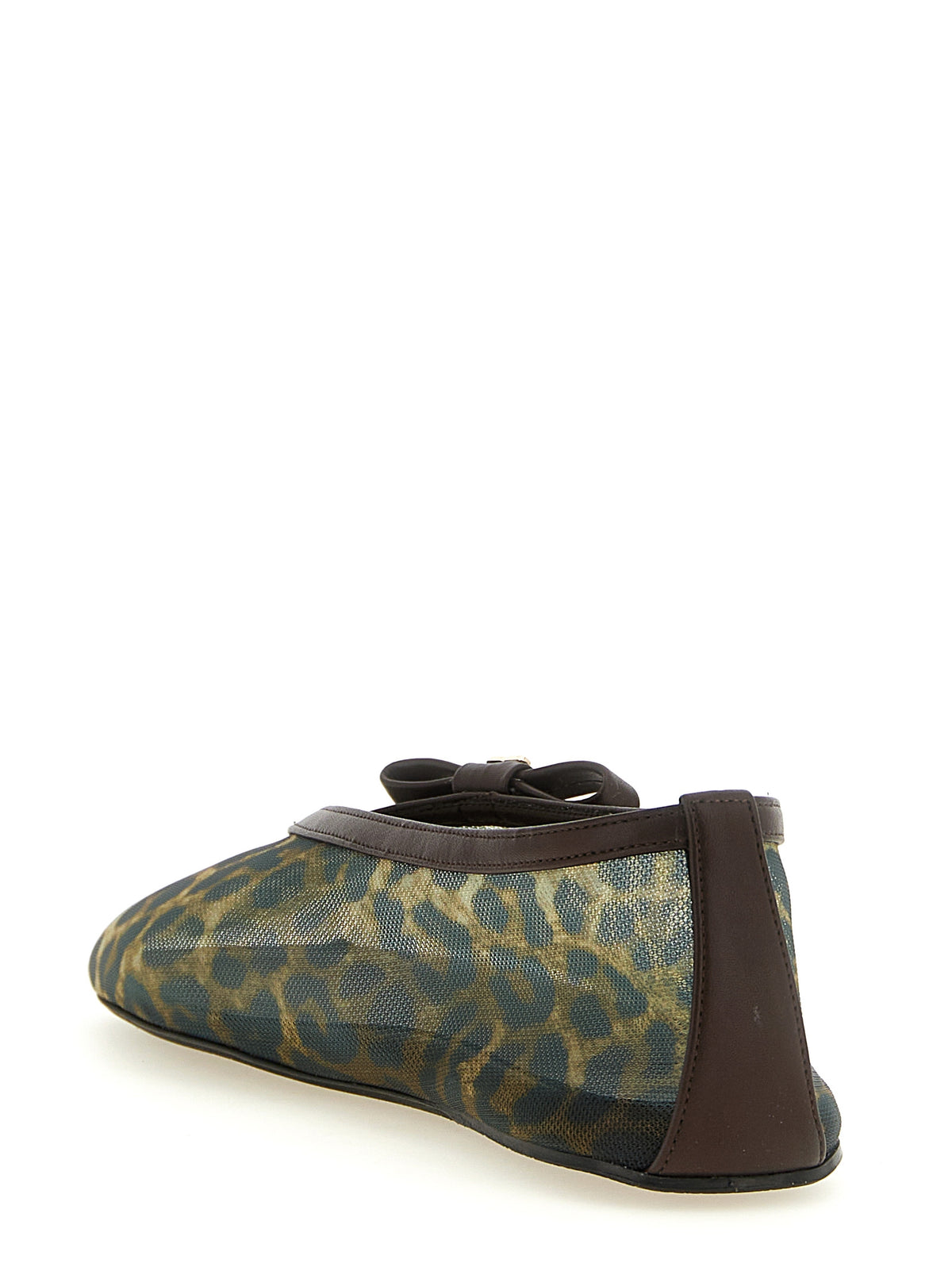 Ganni Brown Nylon Ballet Flats - Effortless Luxury Elegance