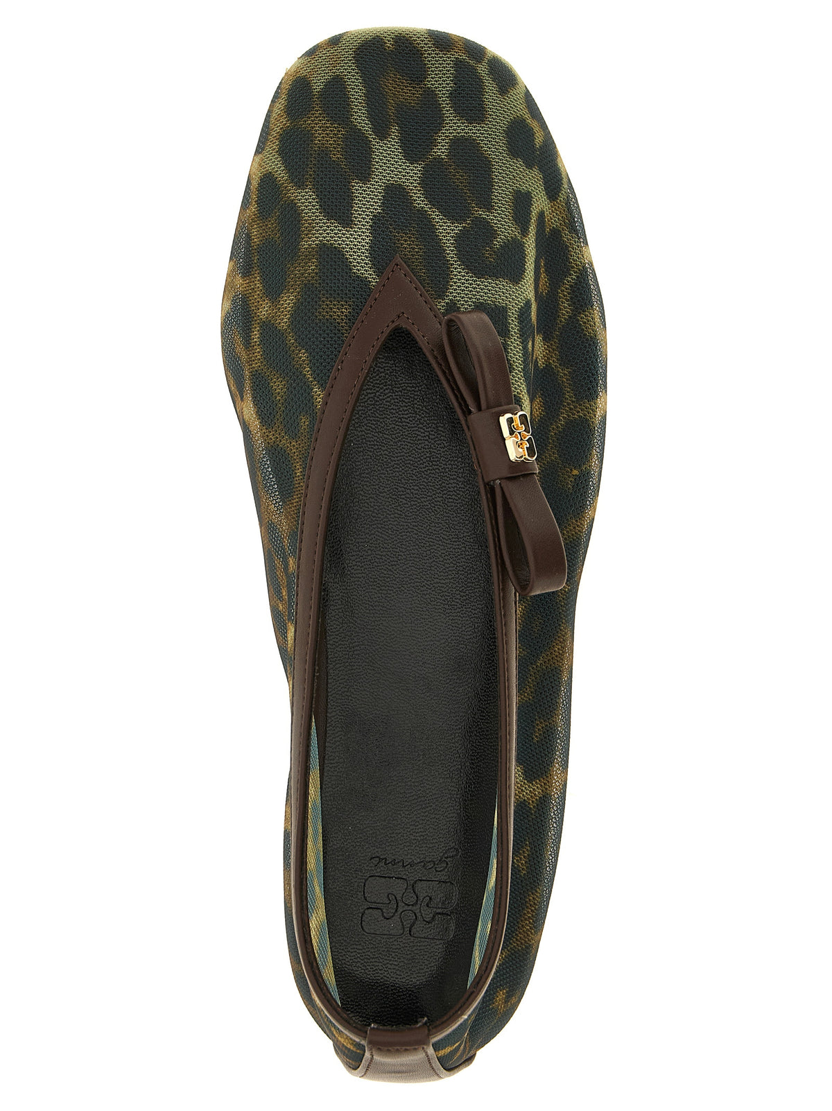 Ganni Brown Nylon Ballet Flats - Effortless Luxury Elegance