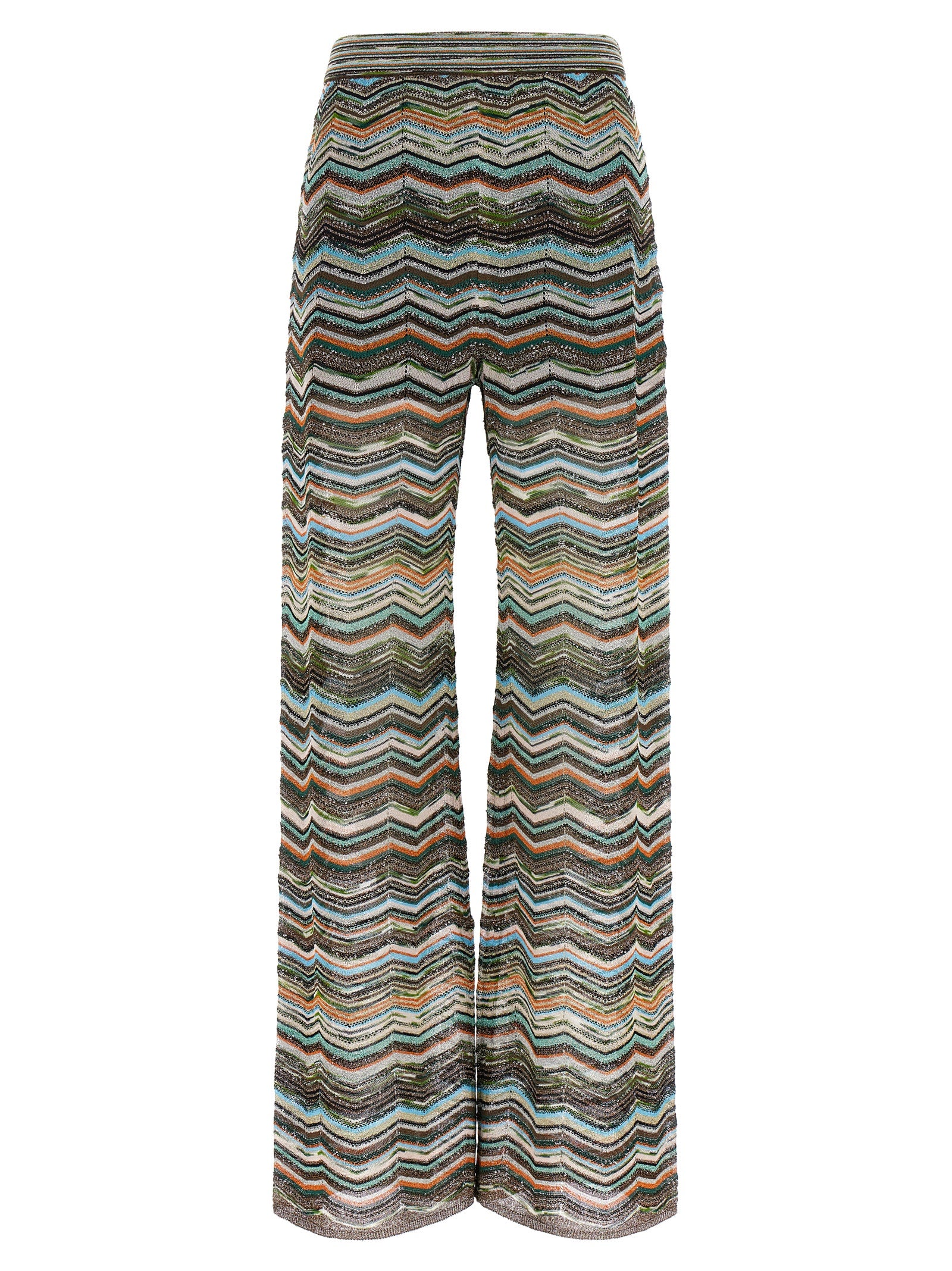 Indulge in the allure of Missoni Multicolor Viscose Flared Pants, where exquisite craftsmanship meets vibrant luxury, perfect for commanding attention and celebrating individuality.