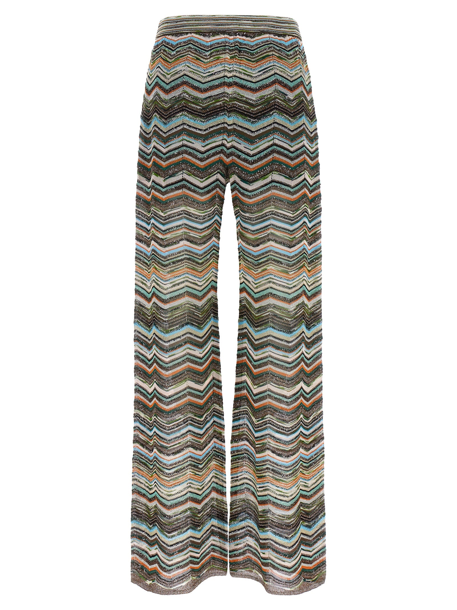 Discover the Missoni Multicolor Viscose Flared Pants, where exquisite craftsmanship meets vibrant luxury, perfect for those who command elegance and individuality.