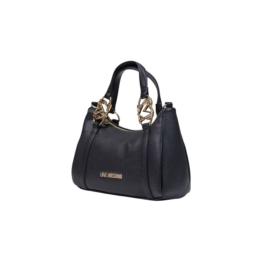 Discover the Love Moschino Black Polyethylene Handbag, a blend of luxurious craftsmanship and timeless elegance, perfect for elevating any sophisticated ensemble.