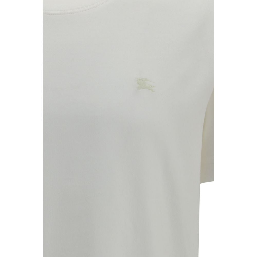 Elevate your style with the Burberry White Cotton T-Shirt, a luxurious essential crafted from pure cotton, embodying timeless elegance and refined sophistication.