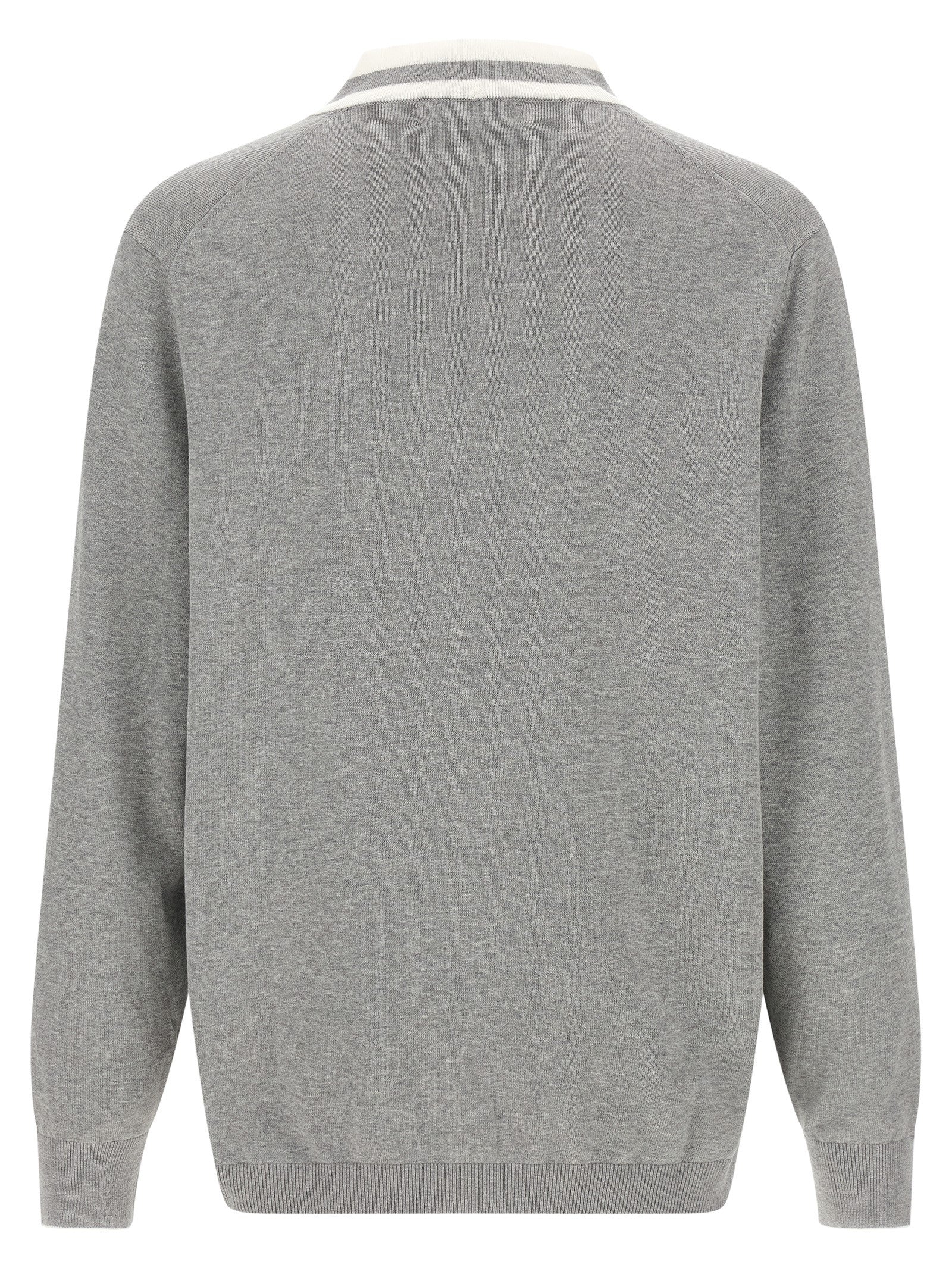 Indulge in the timeless elegance of the Brunello Cucinelli Gray Cotton Cardigan, crafted from luxurious cotton, embodying sophistication and unparalleled craftsmanship for every occasion.