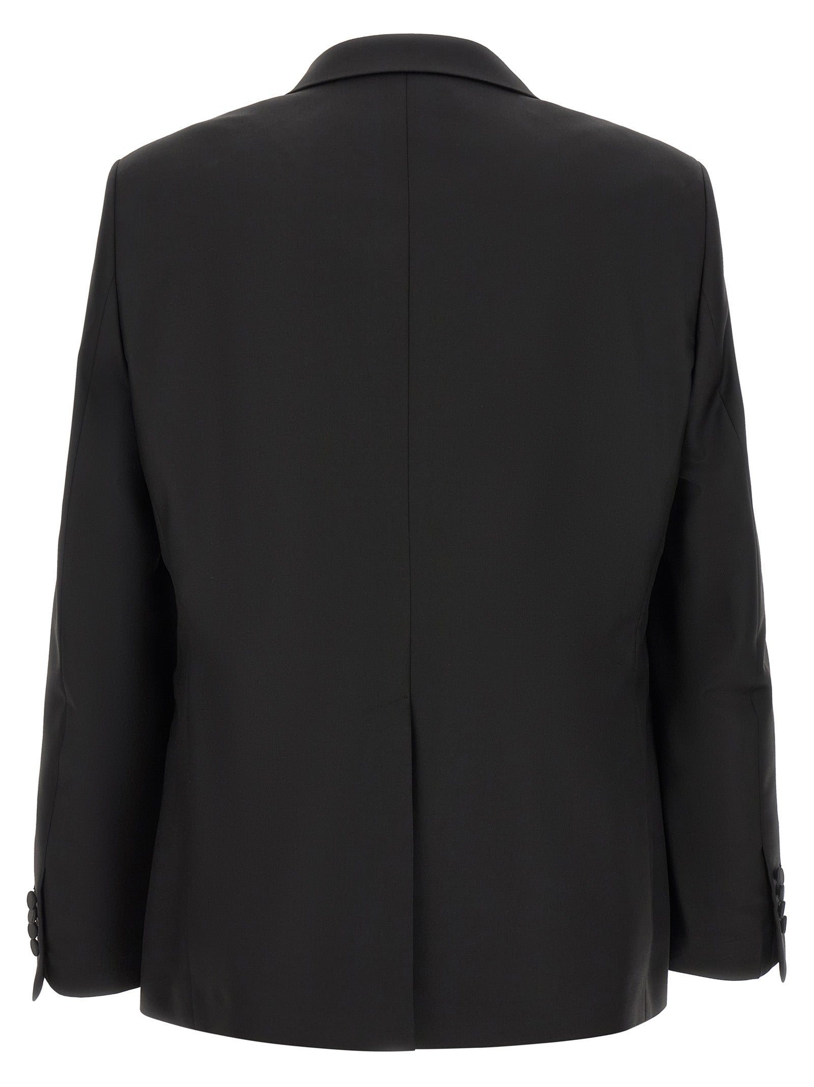 Indulge in the exquisite Tagliatore Black Virgin Wool Two-Piece Suit, a masterpiece of Italian craftsmanship that embodies timeless elegance and sophistication for every discerning individual.