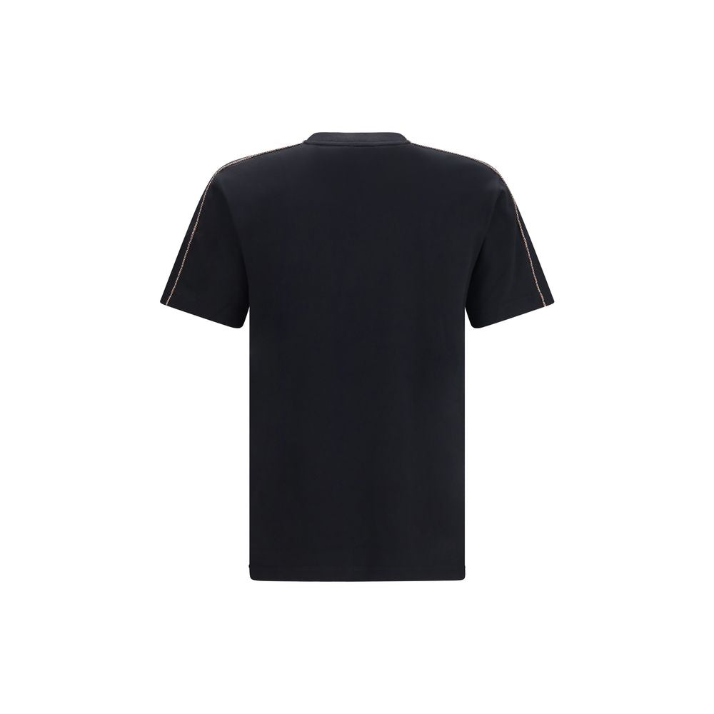 Elevate your wardrobe with the Burberry Black Cotton T-Shirt, a luxurious blend of comfort and sophistication, embodying timeless elegance for the discerning individual.