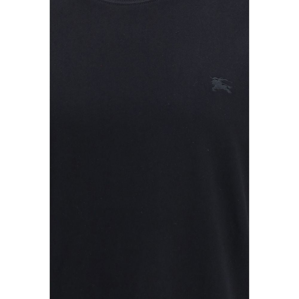 Elevate your wardrobe with the Burberry Black Cotton T-Shirt, a luxurious blend of comfort and sophistication, embodying timeless elegance for the discerning individual.