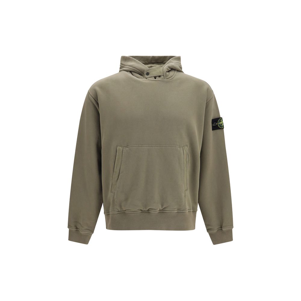 Indulge in the Stone Island Bicolor Cotton Sweatshirt, where luxurious craftsmanship meets contemporary design, perfect for those who embrace elegance and versatility.