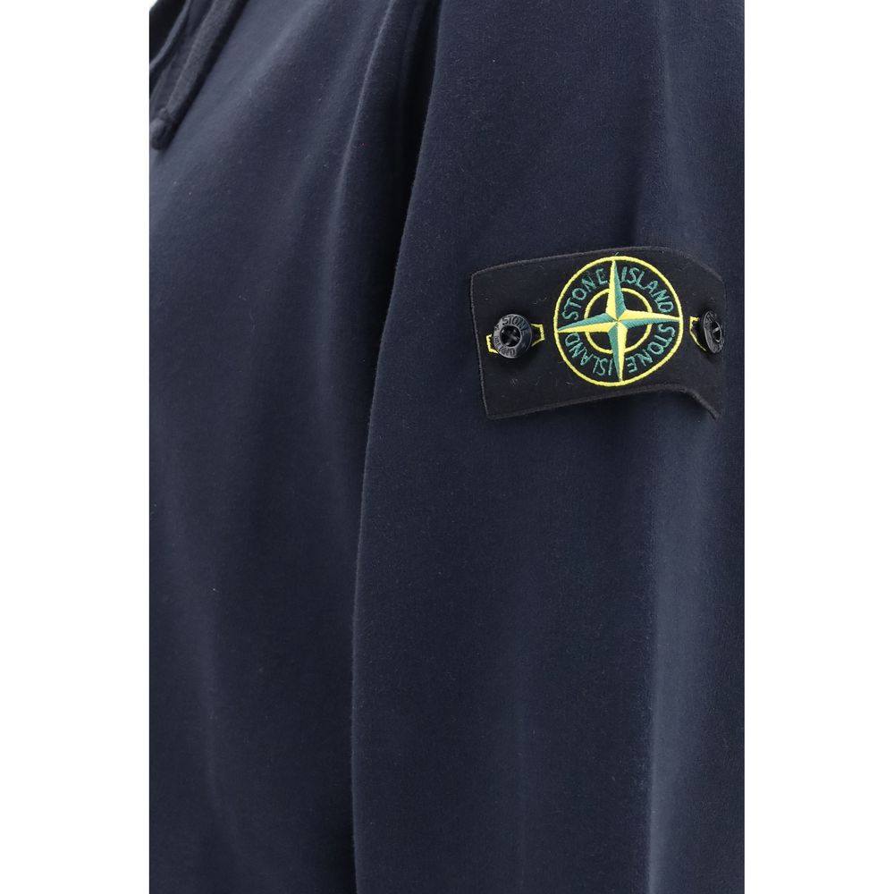 Stone Island Blue Cotton Sweatshirt - Luxurious Versatility