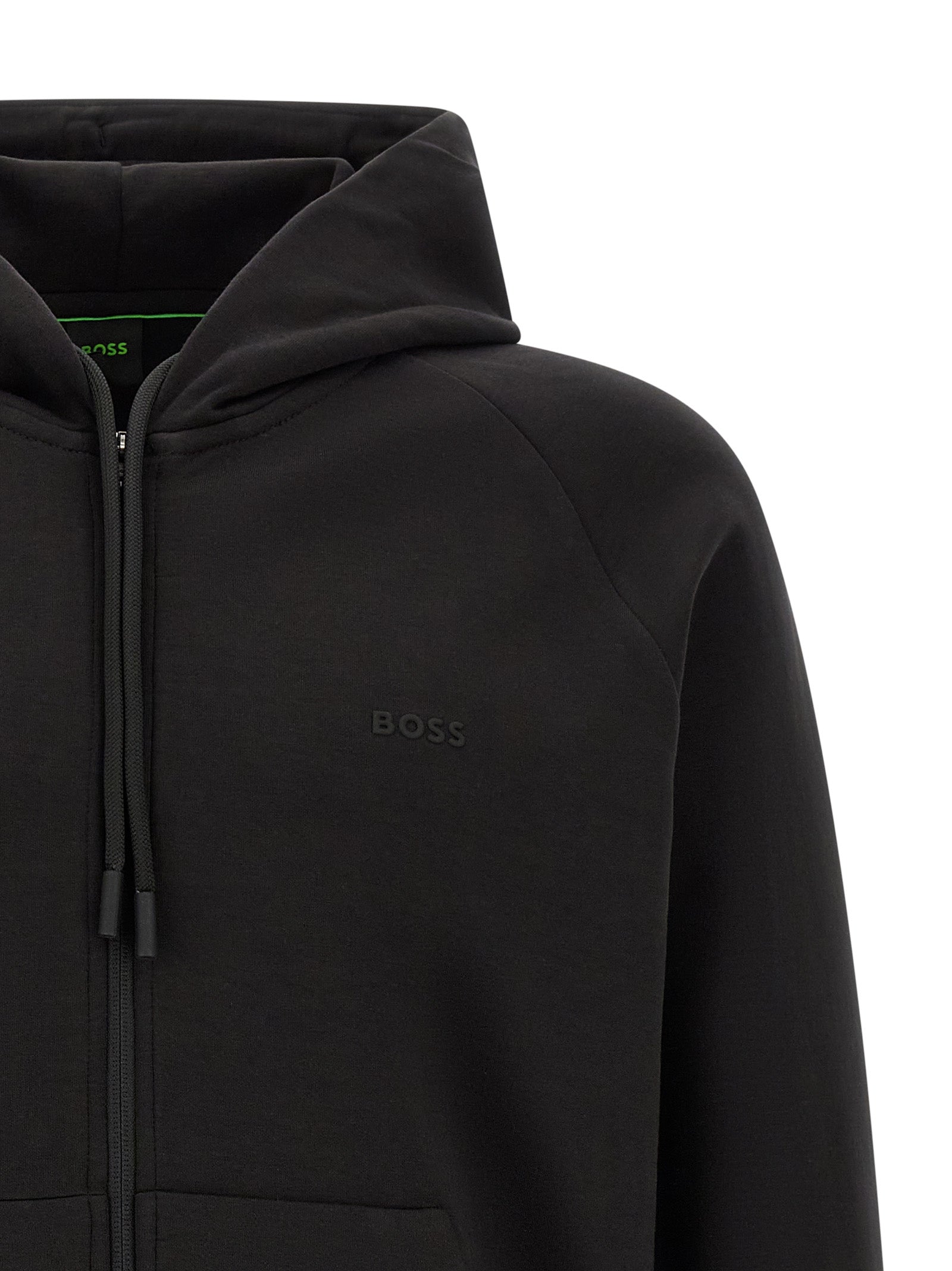 Hugo Boss Black Cotton Sweatshirt - Elevate Your Luxury Wardrobe