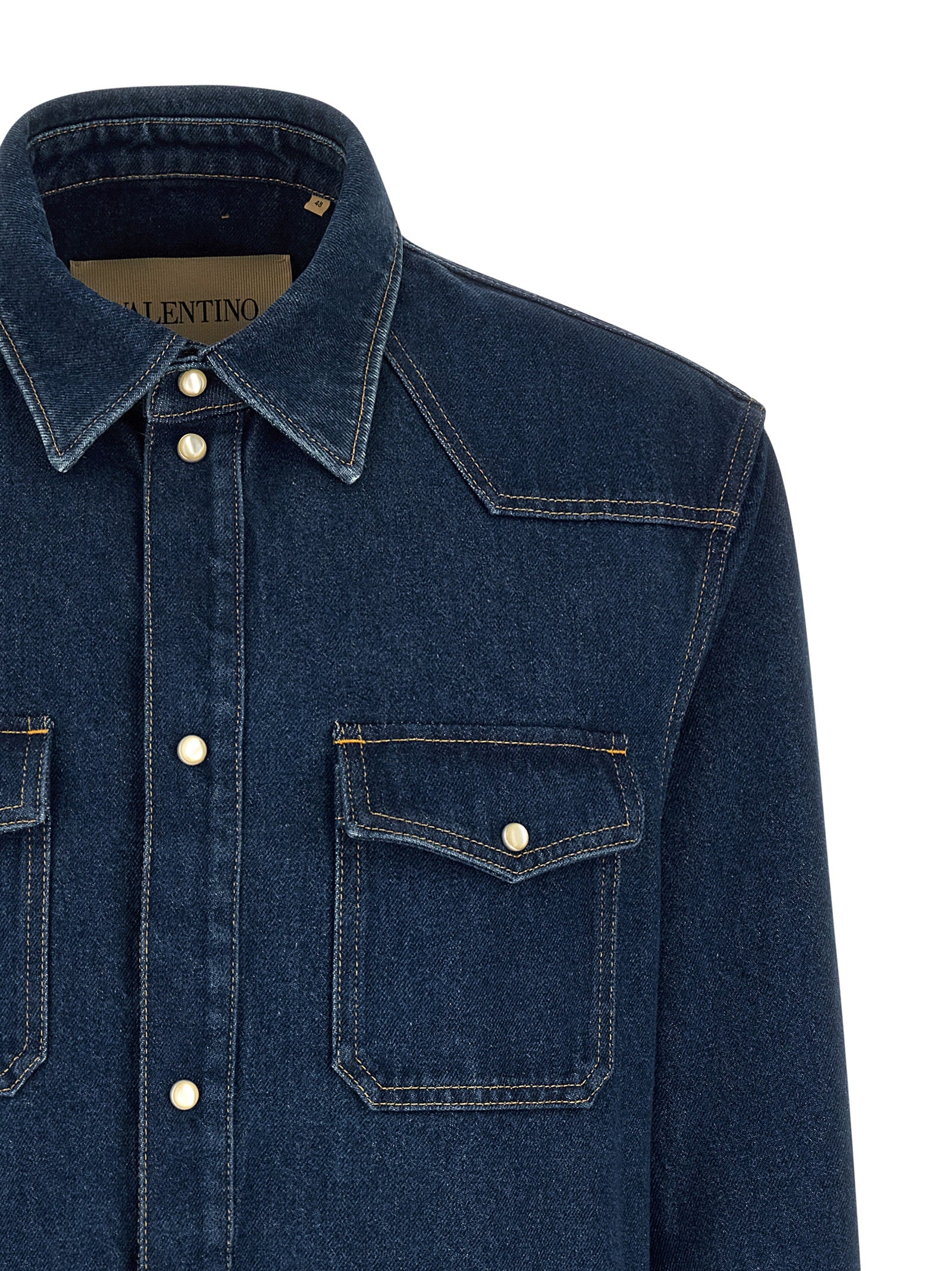 Valentino Garavani Blue Cotton Blouse - Timeless Luxury Redefined