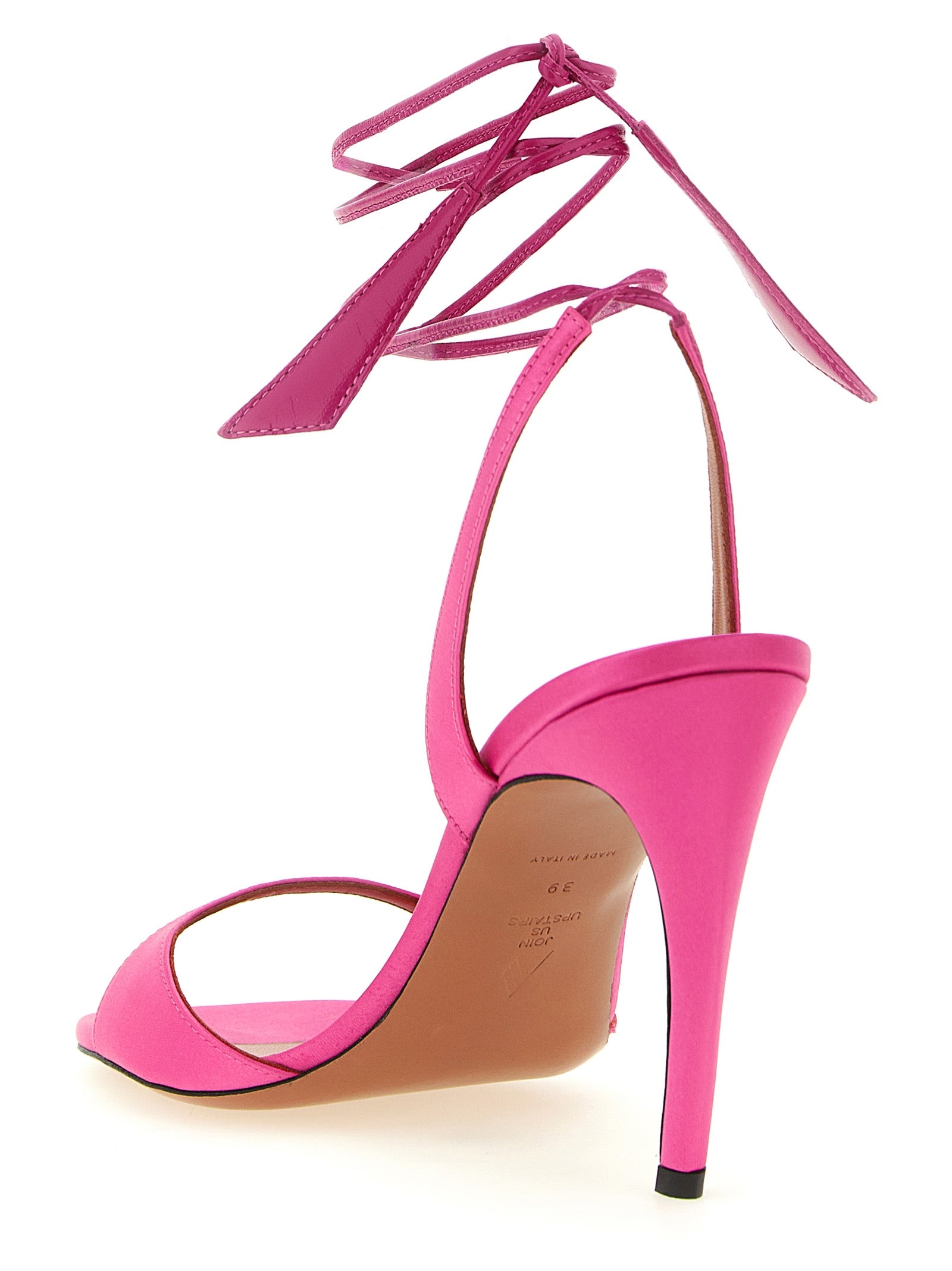 The Attico Fuchsia Leather Stiletto Heel Sandals - Elevate Elegance