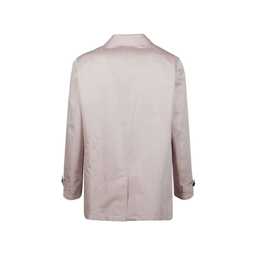 Discover the Herno Multicolor Cotton Coat, a masterpiece of Italian craftsmanship, blending luxurious cotton and linen for an elevated style that embodies sophistication.